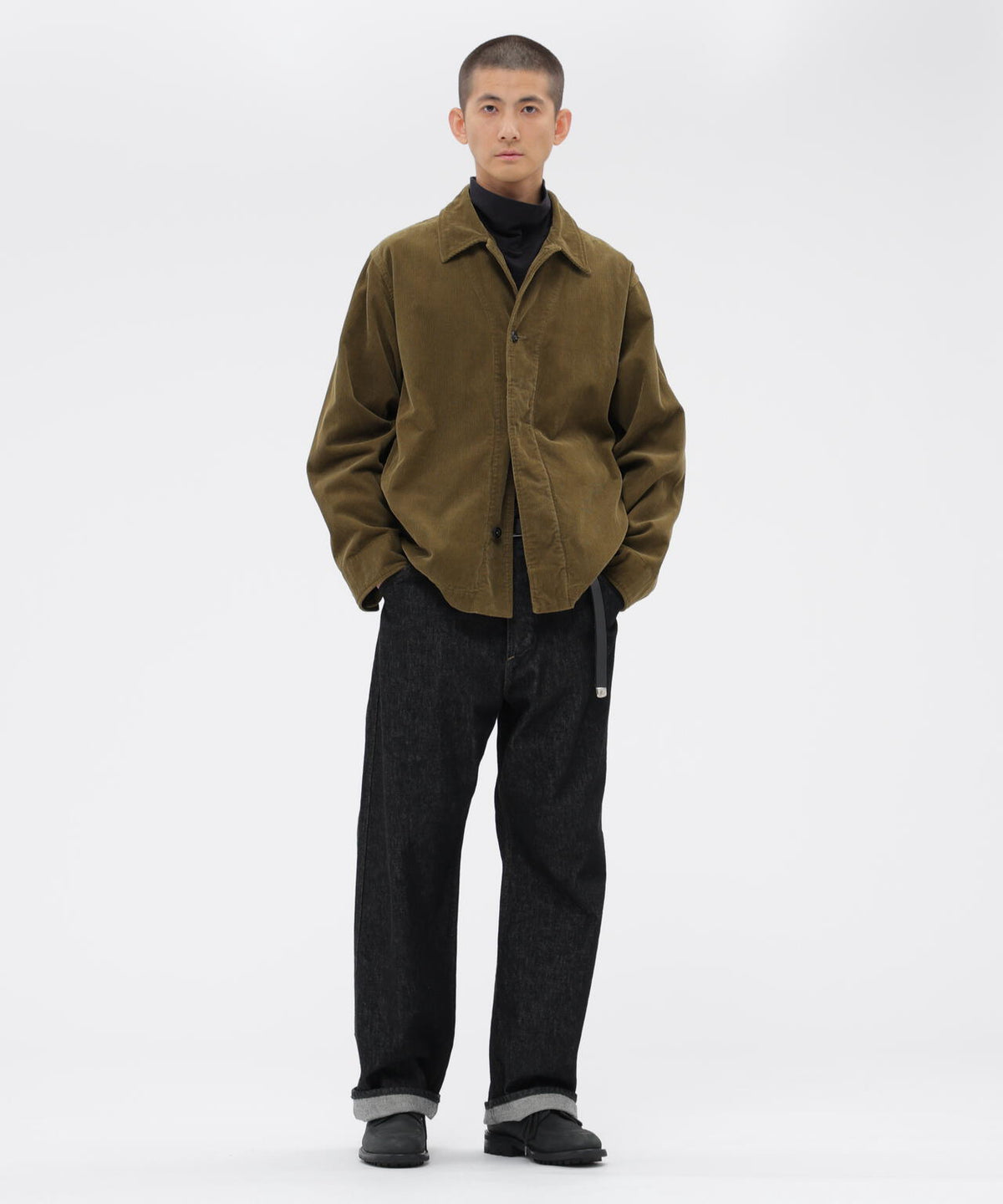 DRY COTTON NEEDLECORD SHIRT
