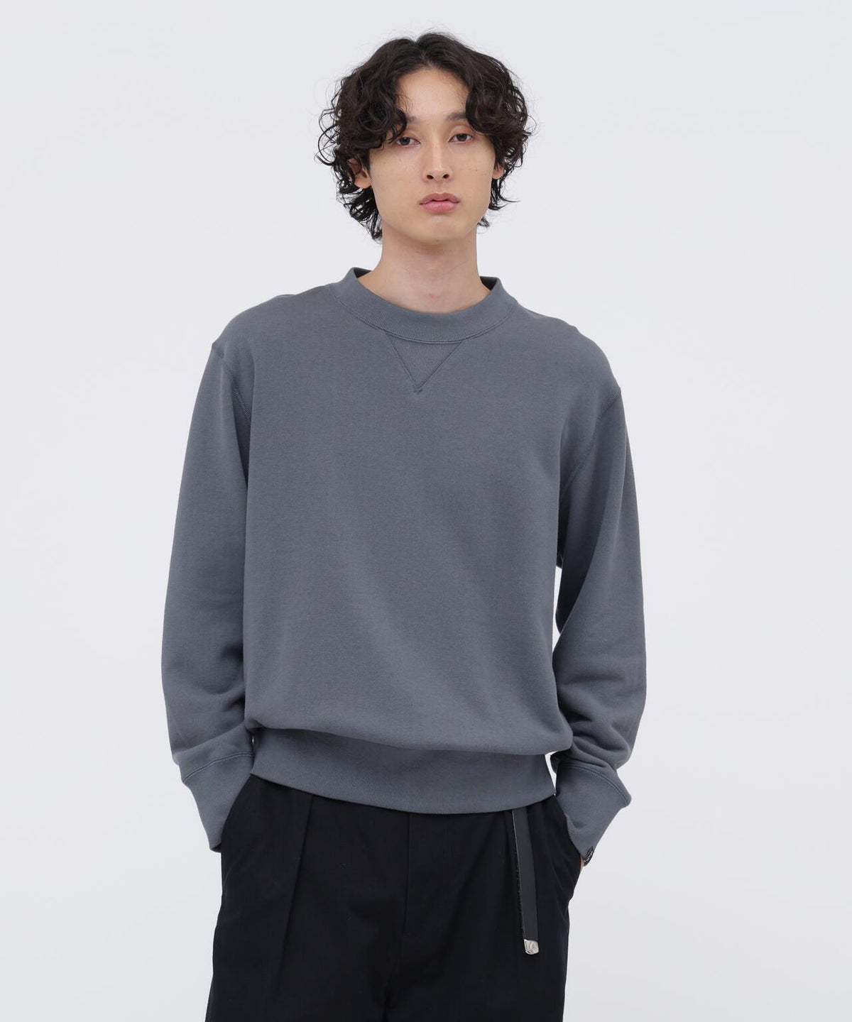LIGHT LOOPBACK COTTON CREW NECK