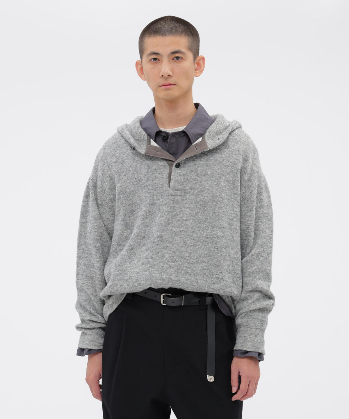 WOOL COTTON JERSEY TOP