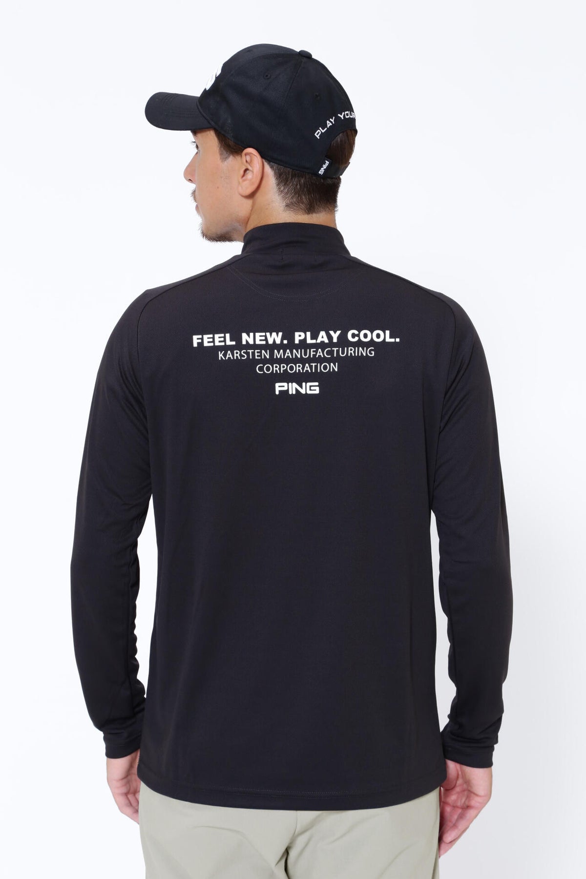 【PING APPAREL】クールコア ストレッチ起毛 長袖ハイネックカットソー  ＜PERFORMANCE＞ (MENS)
