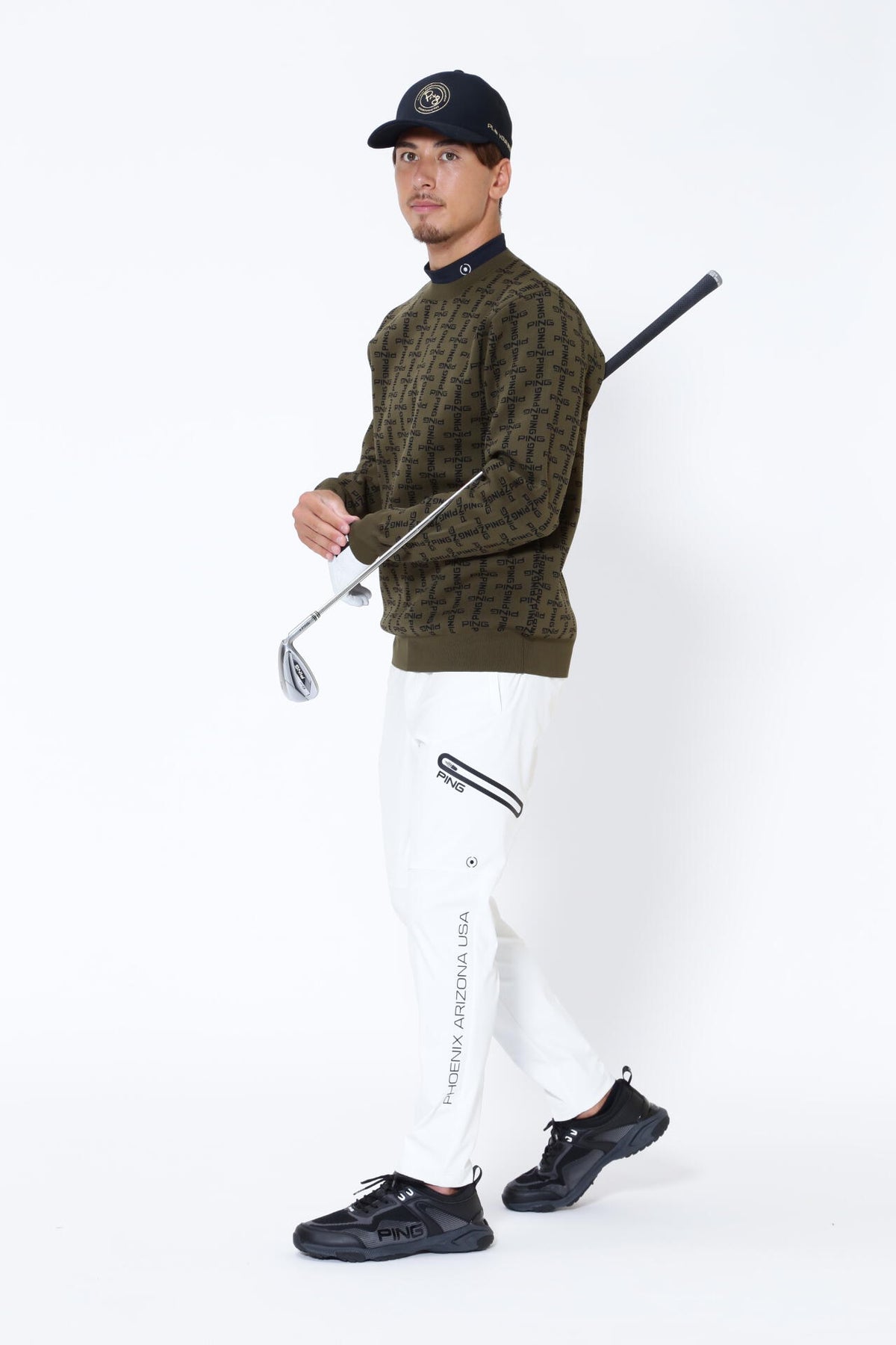 【PING APPAREL】ベアスムース長袖ハイネックカットソー ＜GOLD＞ (MENS)