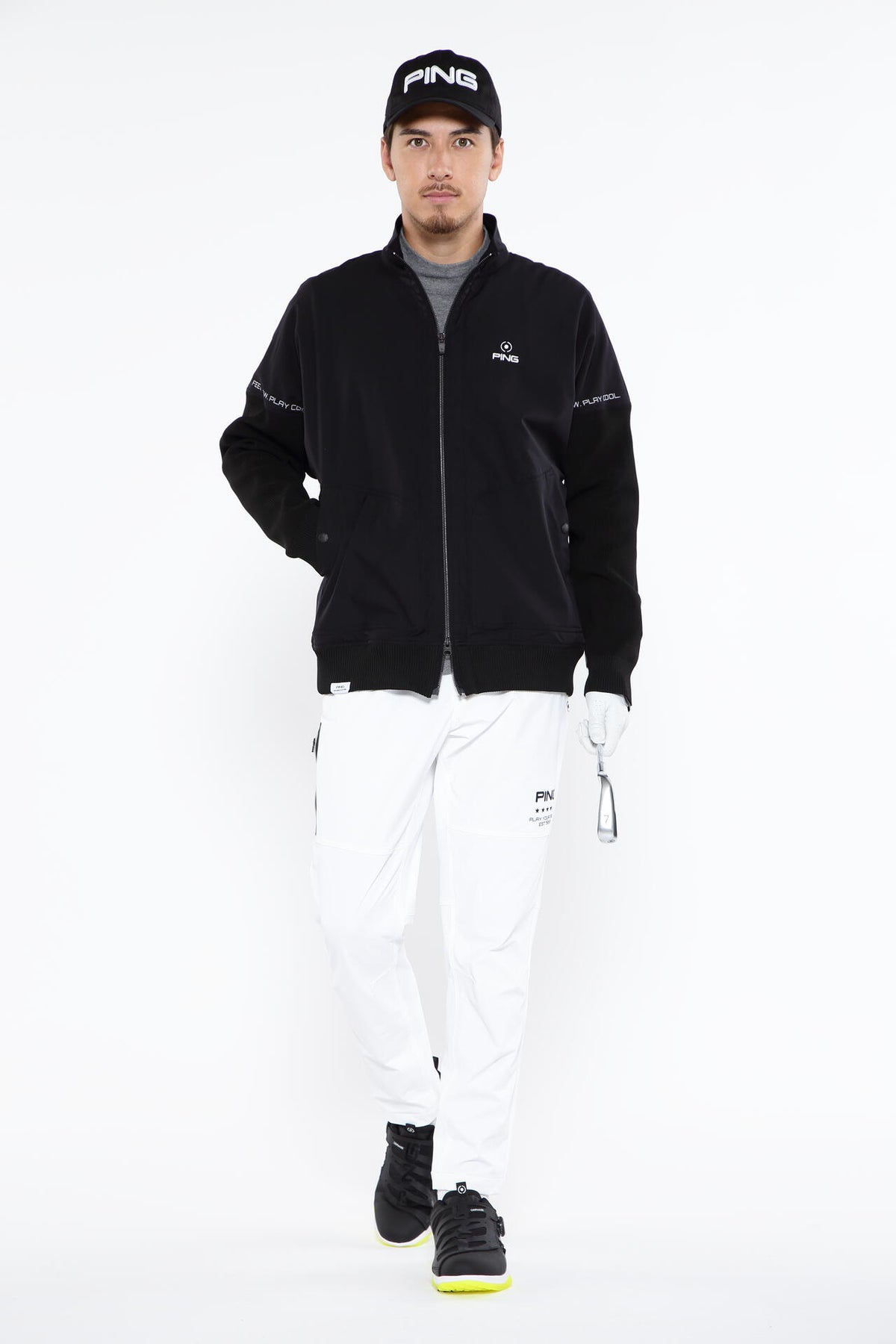 ［PING APPAREL］ストレッチ布帛/トリコット フルジップブルゾン ＜PERFORMANCE＞ (MENS)