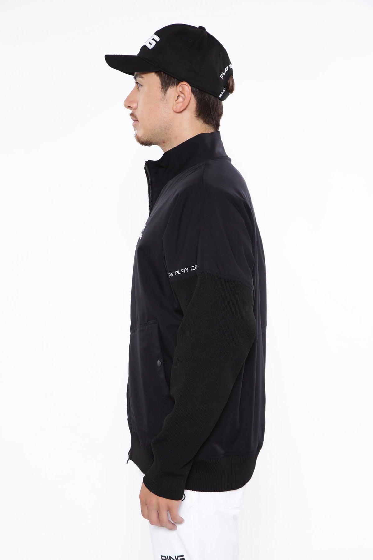 ［PING APPAREL］ストレッチ布帛/トリコット フルジップブルゾン ＜PERFORMANCE＞ (MENS)