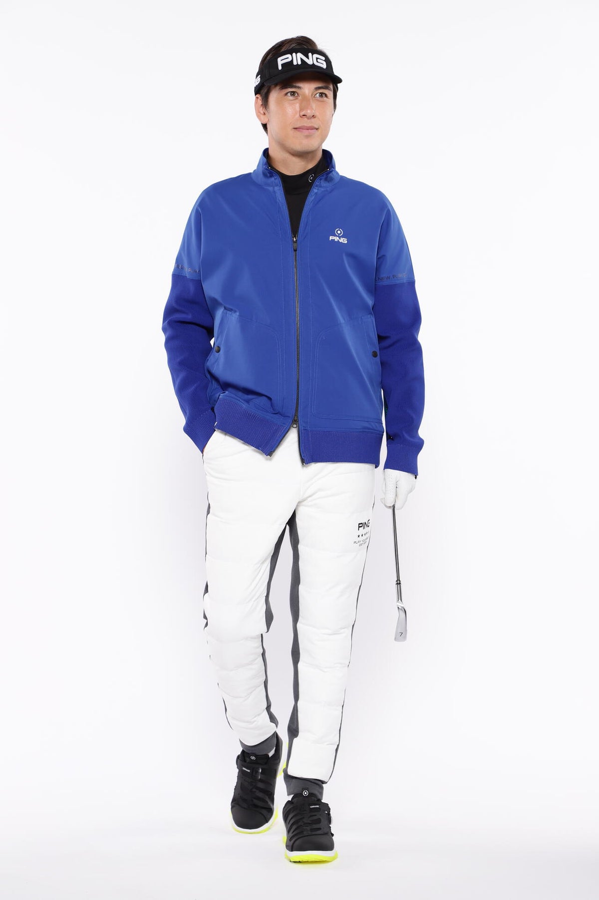 ［PING APPAREL］ストレッチ布帛/トリコット フルジップブルゾン ＜PERFORMANCE＞ (MENS)