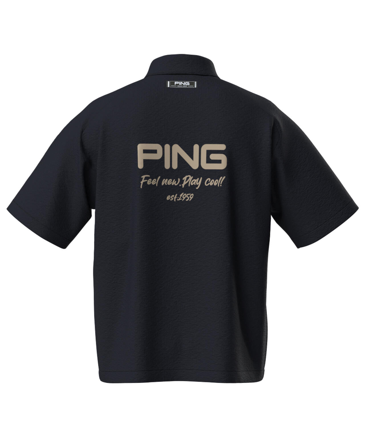【PING APPAREL】全方向ストレッチサッカー半袖フルジップシャツ ＜NATIVE＞ (MENS)