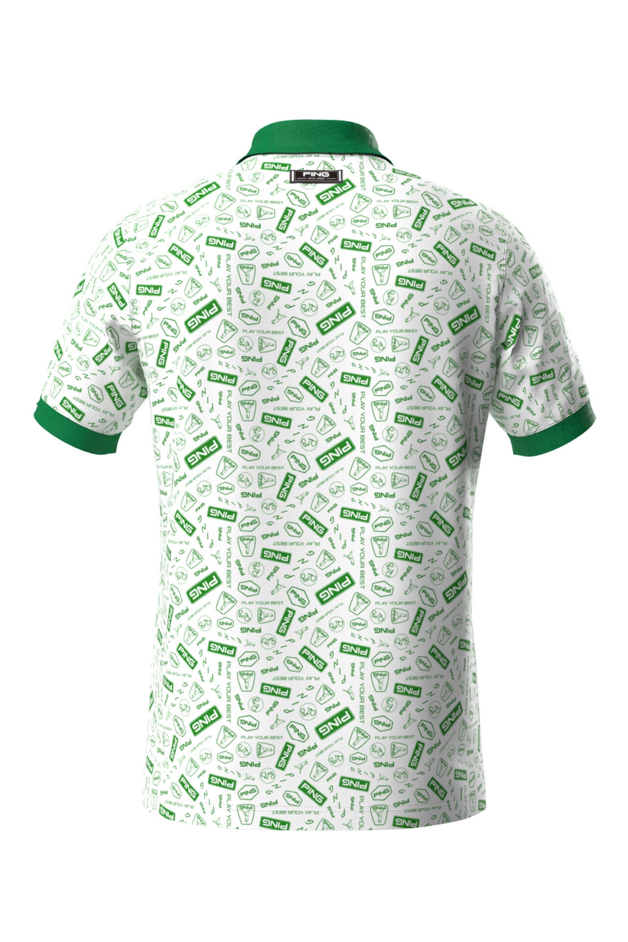【PING APPAREL】総柄プリント半袖ポロシャツ ＜NATIVE＞ (MENS)