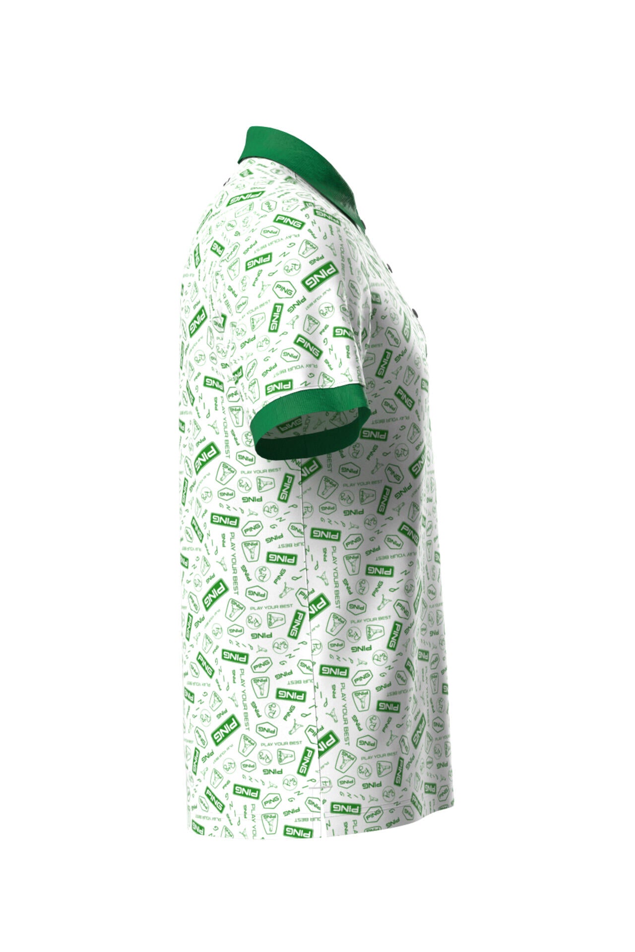 【PING APPAREL】総柄プリント半袖ポロシャツ ＜NATIVE＞ (MENS)