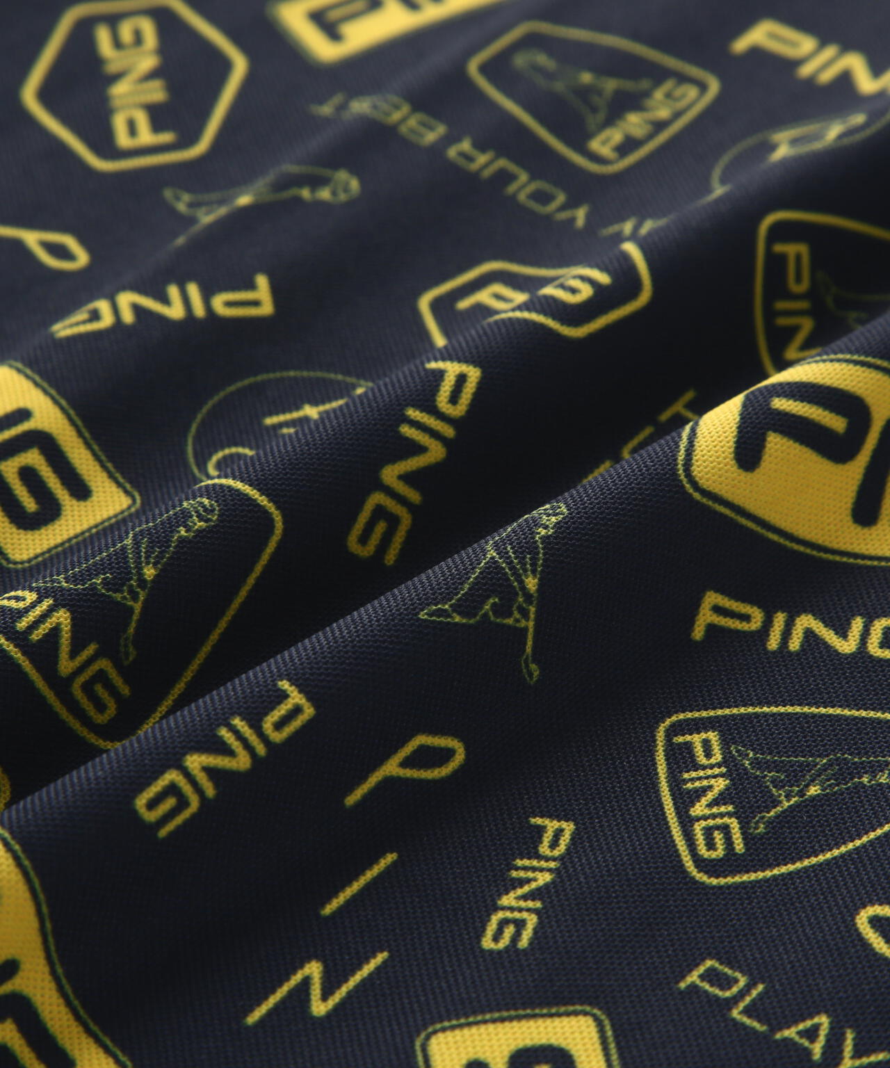 【PING APPAREL】総柄プリント半袖ポロシャツ ＜NATIVE＞ (MENS)