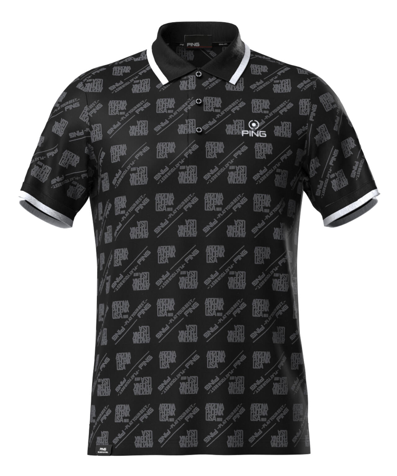 【PING APPAREL】バイアスロゴジャガード 半袖ポロシャツ ＜PERFORMANCE＞ (MENS)