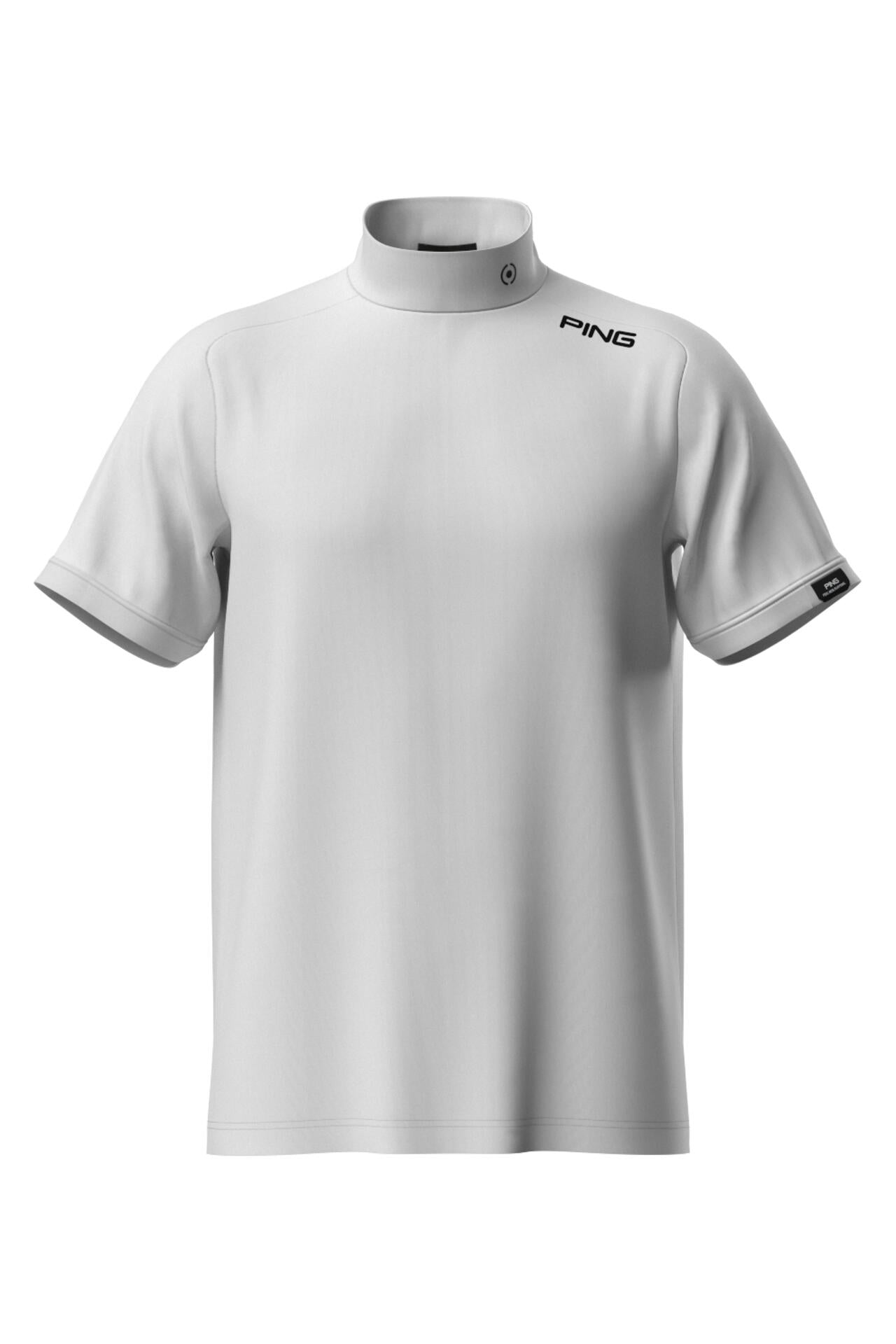 【PING APPAREL】メッシュパネルジャガード半袖ハイネックカットソー ＜PERFORMANCE＞ (MENS)