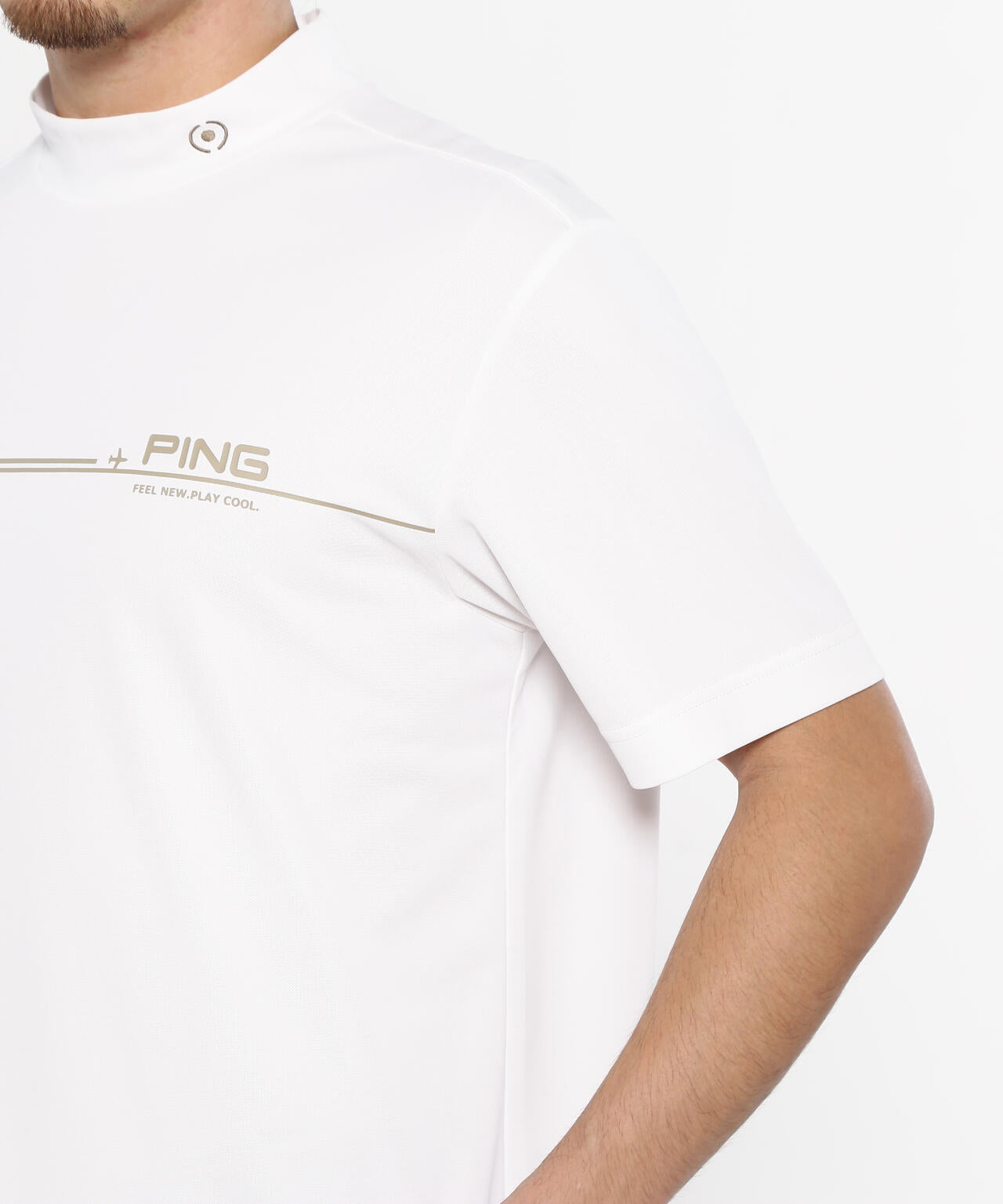 【PING APPAREL】カノコ 半袖ハイネックシャツ ＜NATIVE＞ (MENS)