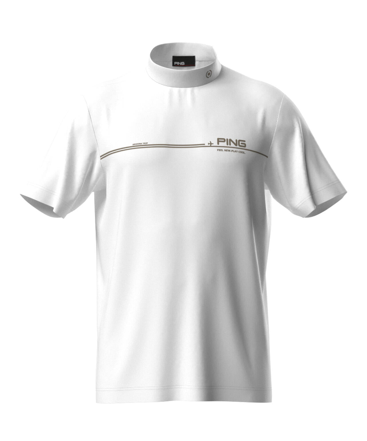 【PING APPAREL】カノコ 半袖ハイネックシャツ ＜NATIVE＞ (MENS)