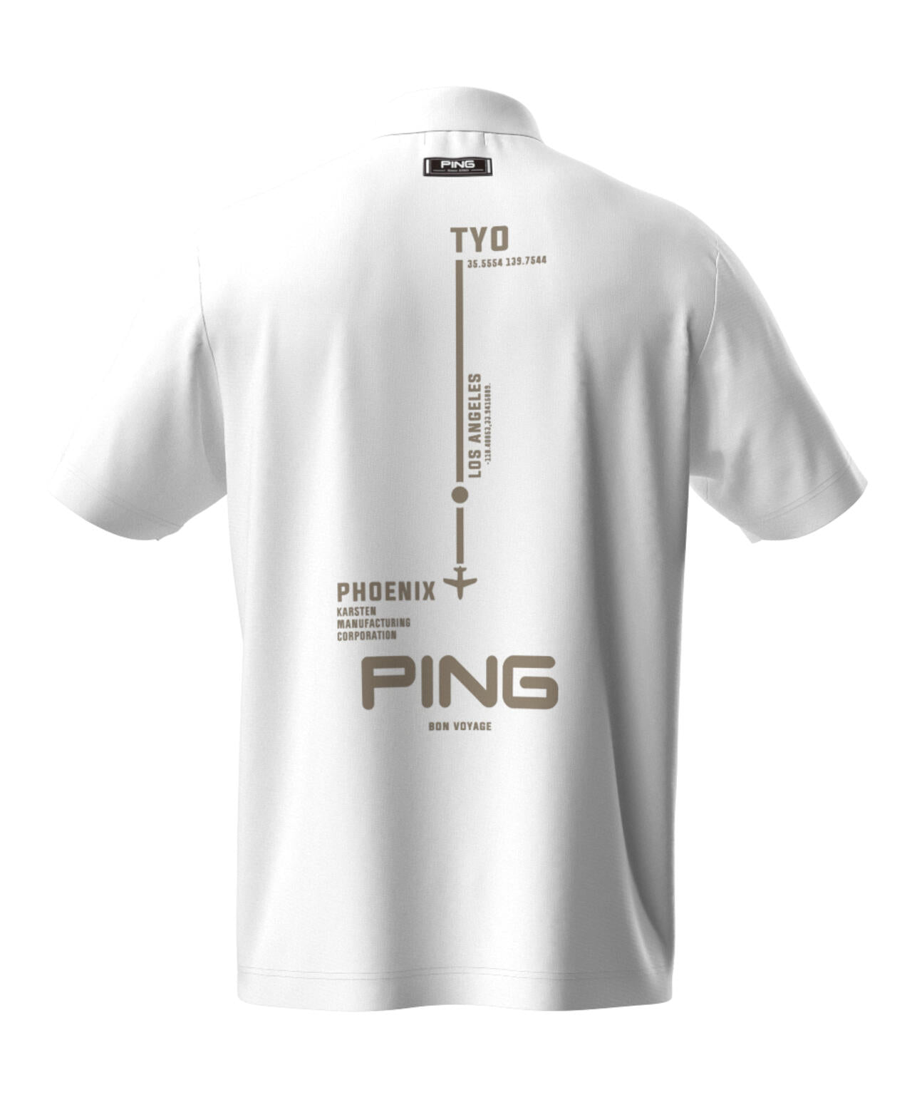 【PING APPAREL】カノコ 半袖ハイネックシャツ ＜NATIVE＞ (MENS)