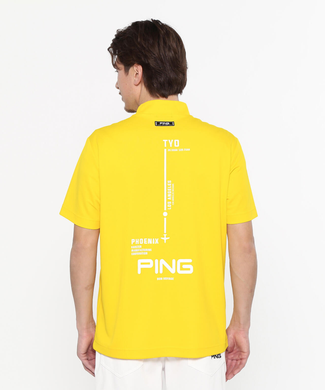 【PING APPAREL】カノコ 半袖ハイネックシャツ ＜NATIVE＞ (MENS)