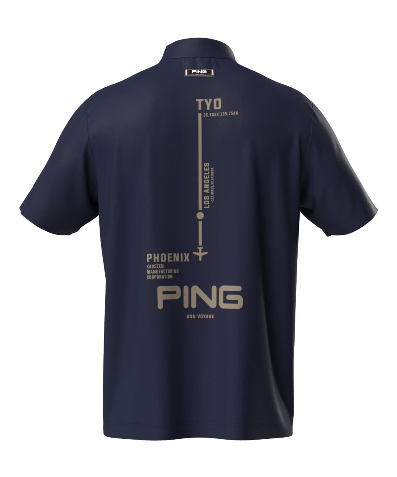 【PING APPAREL】カノコ 半袖ハイネックシャツ ＜NATIVE＞ (MENS)