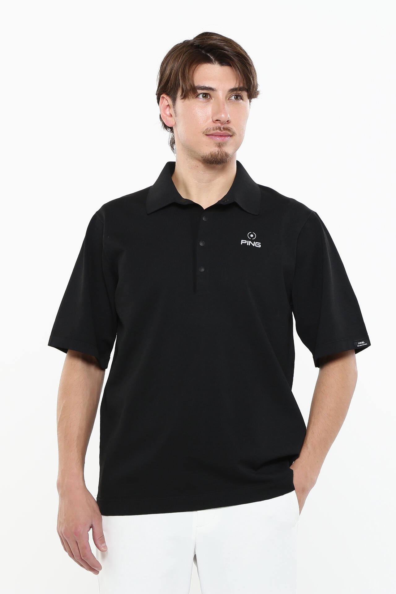 【PING APPAREL】半袖ニットポロシャツ (MENS)