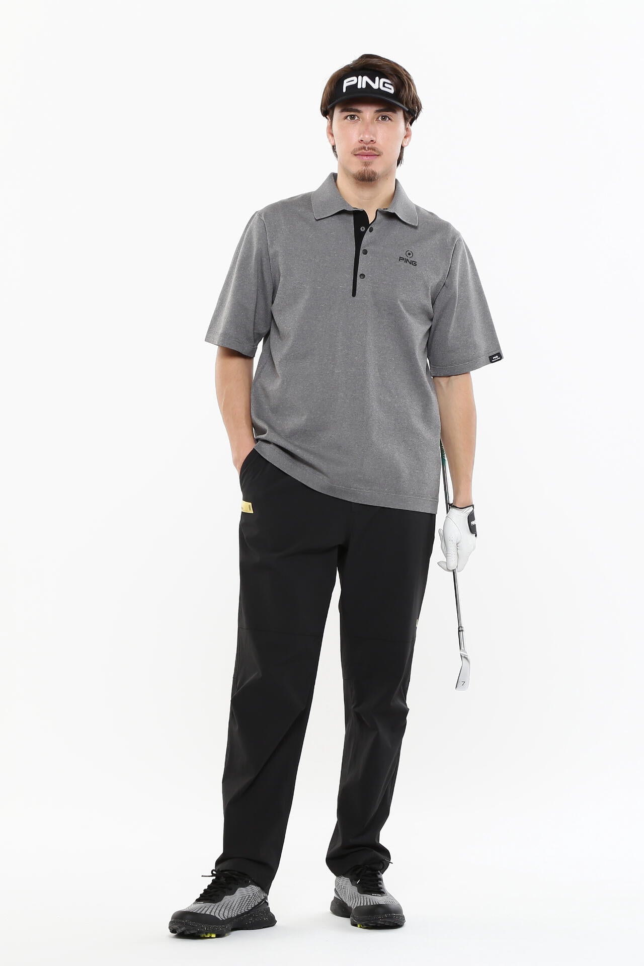 【PING APPAREL】半袖ニットポロシャツ (MENS)
