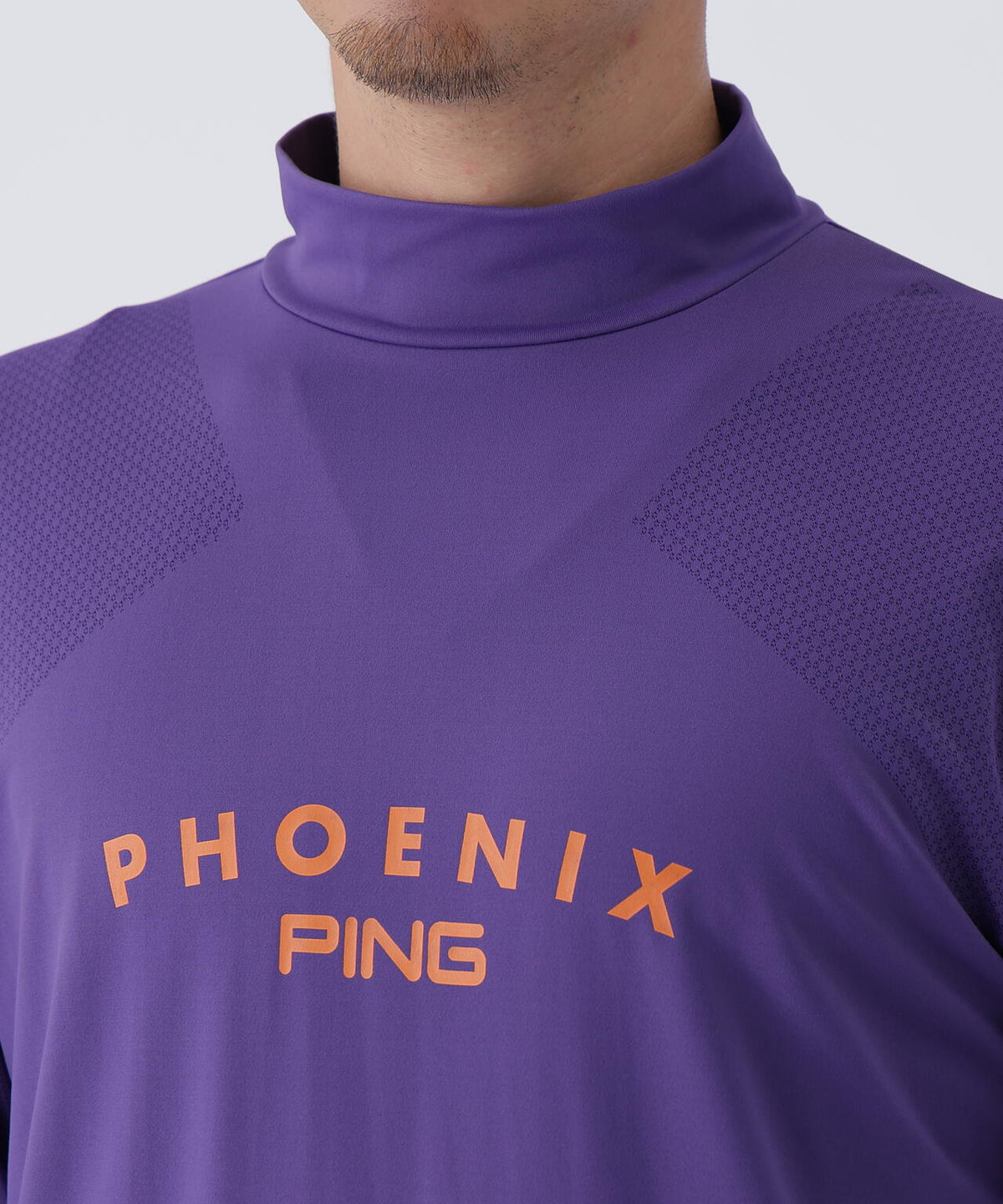 【PING APPAREL】メッシュジャカードハイネックシャツ ＜PERFORMANCE＞ (MENS)