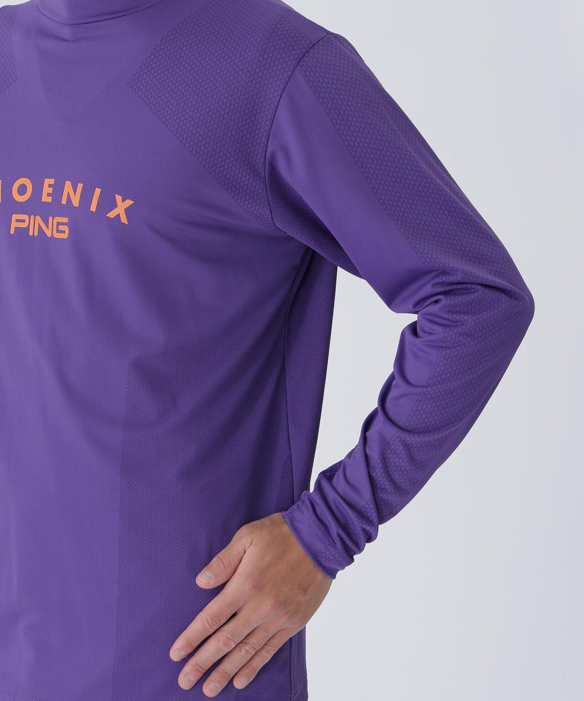 【PING APPAREL】メッシュジャカードハイネックシャツ ＜PERFORMANCE＞ (MENS)