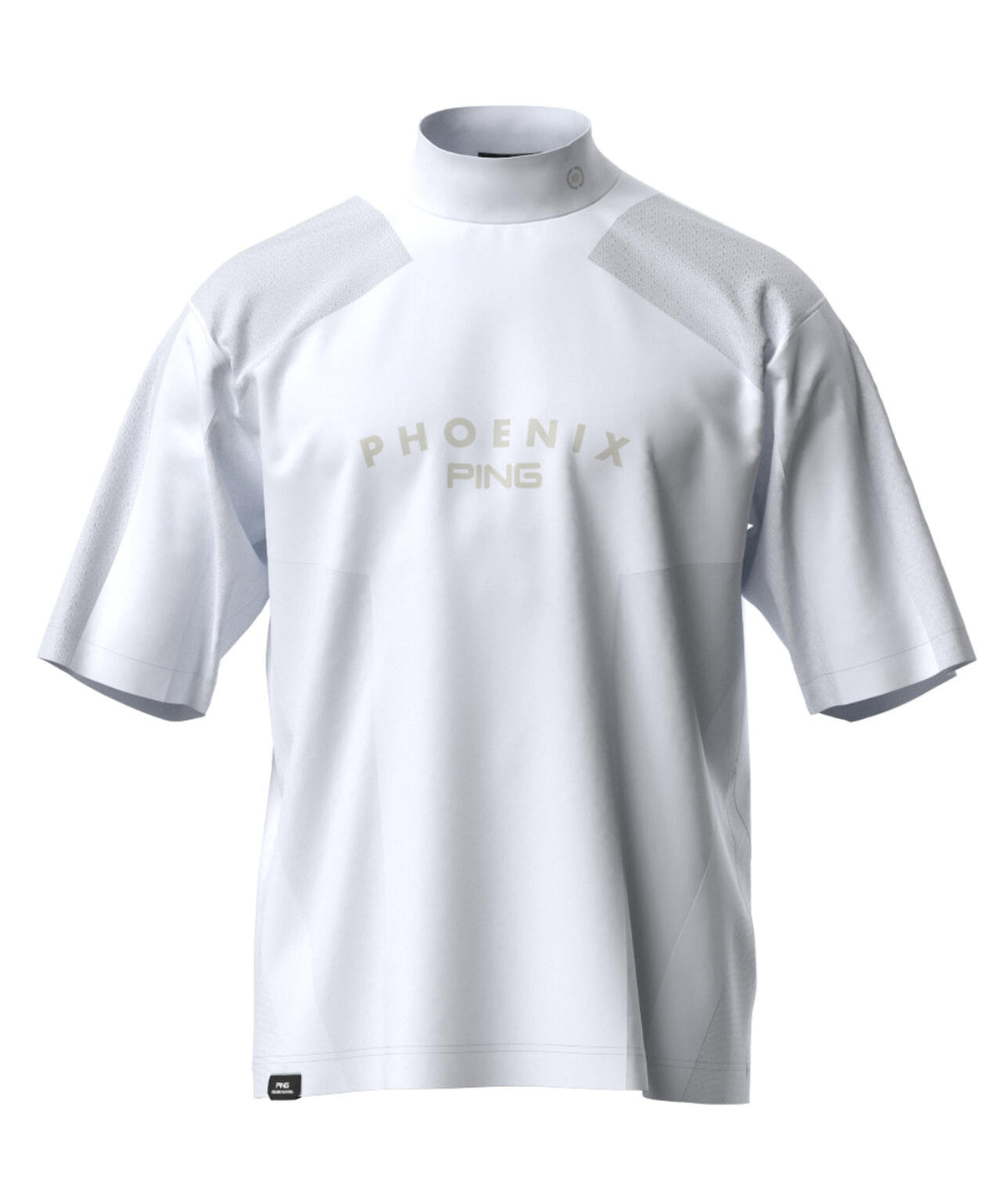【PING APPAREL】メッシュジャカード半袖ハイネックシャツ ＜PERFORMANCE＞ (MENS)