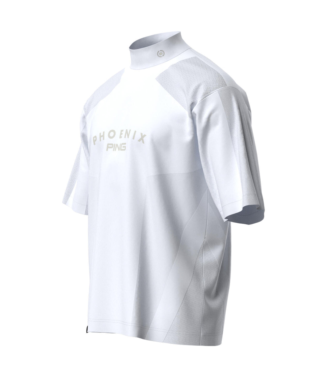 【PING APPAREL】メッシュジャカード半袖ハイネックシャツ ＜PERFORMANCE＞ (MENS)