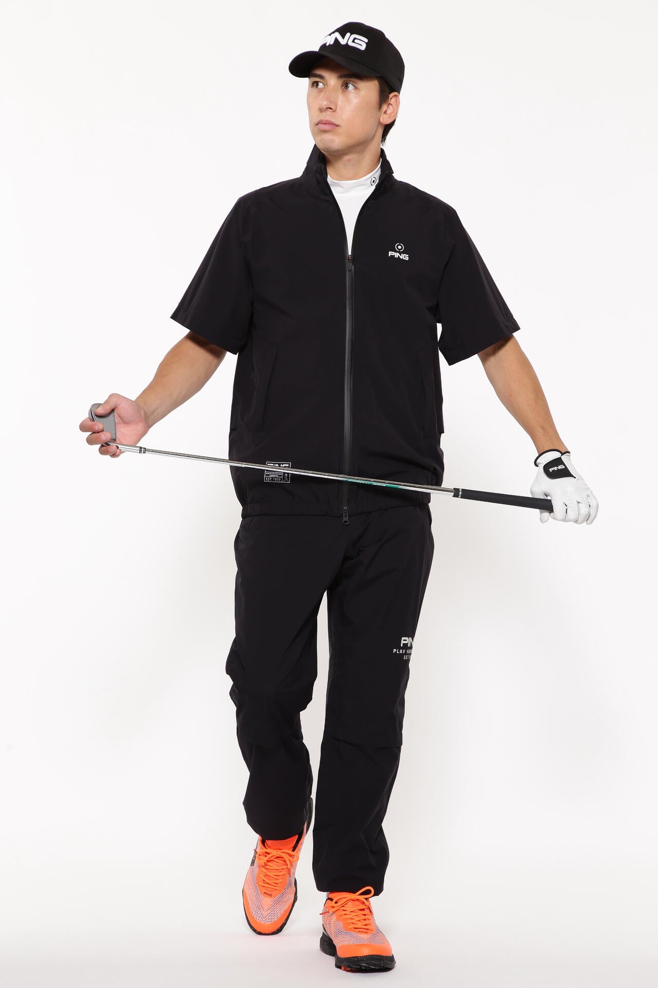 ［PING APPAREL］［防水・撥水］ダーミザクスレインウェアトップ&ボトムセット ＜GOLD＞ (MENS)
