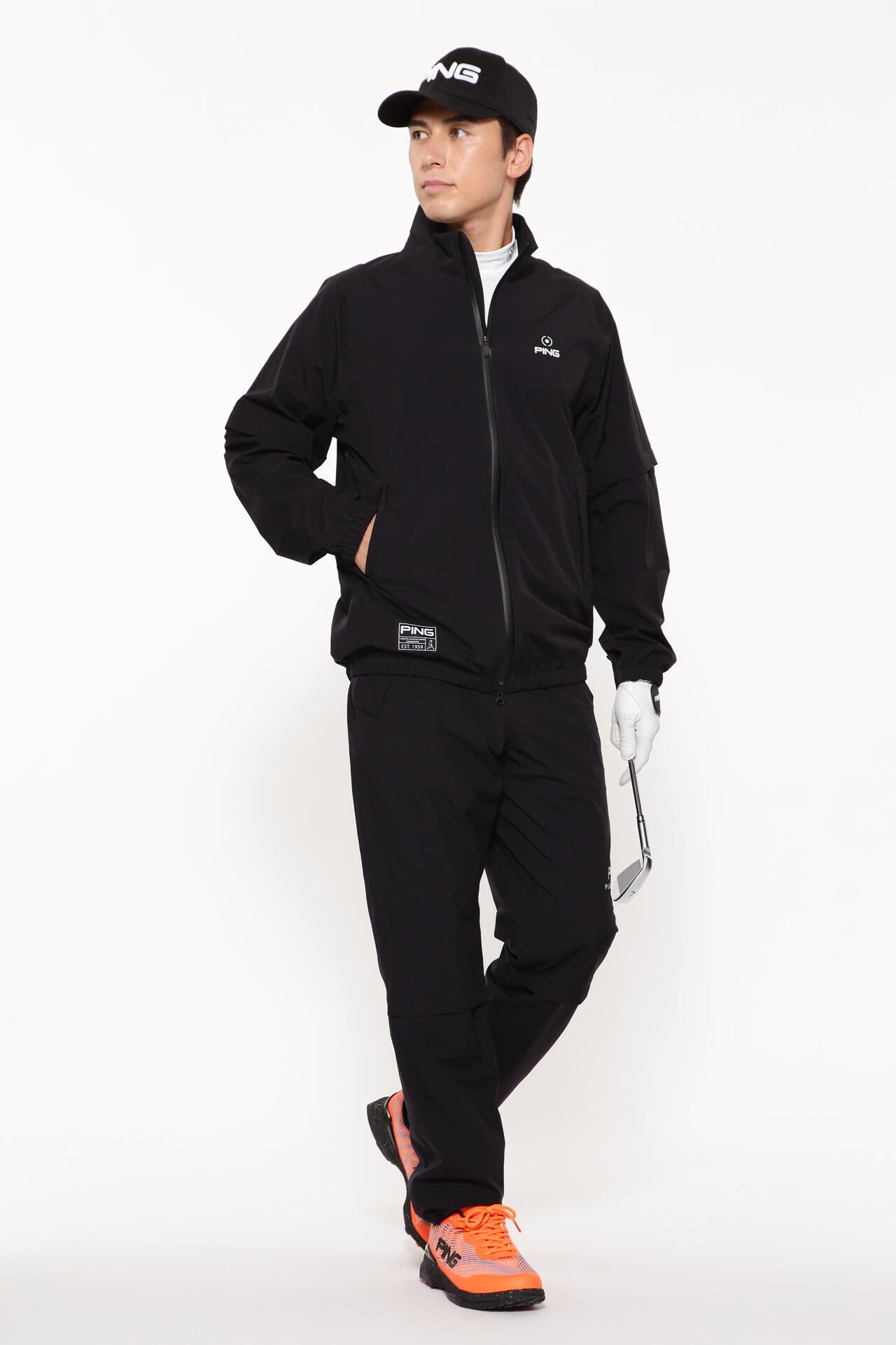 ［PING APPAREL］［防水・撥水］ダーミザクスレインウェアトップ&ボトムセット ＜GOLD＞ (MENS)