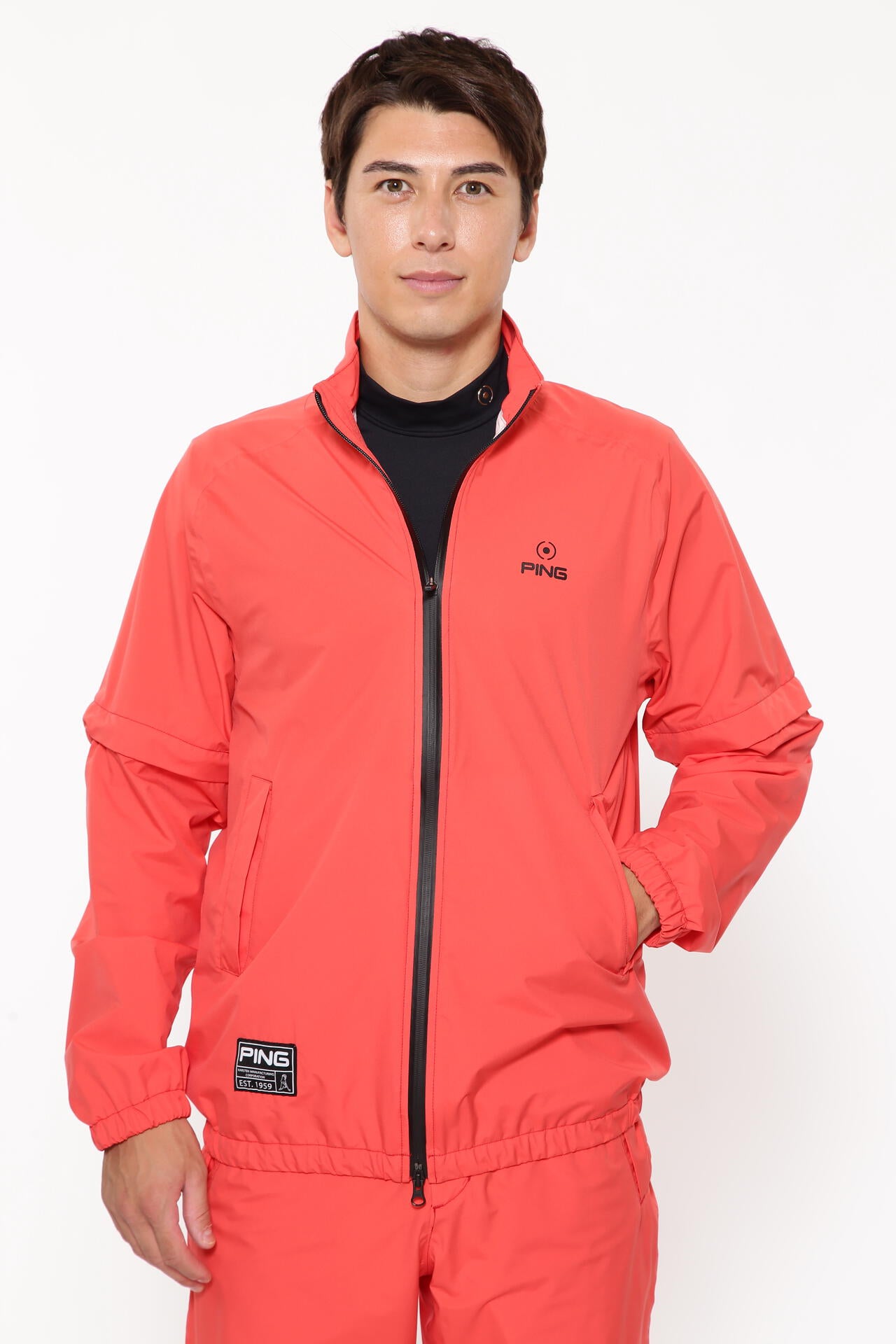 ［PING APPAREL］［防水・撥水］ダーミザクスレインウェアトップ&ボトムセット ＜GOLD＞ (MENS)