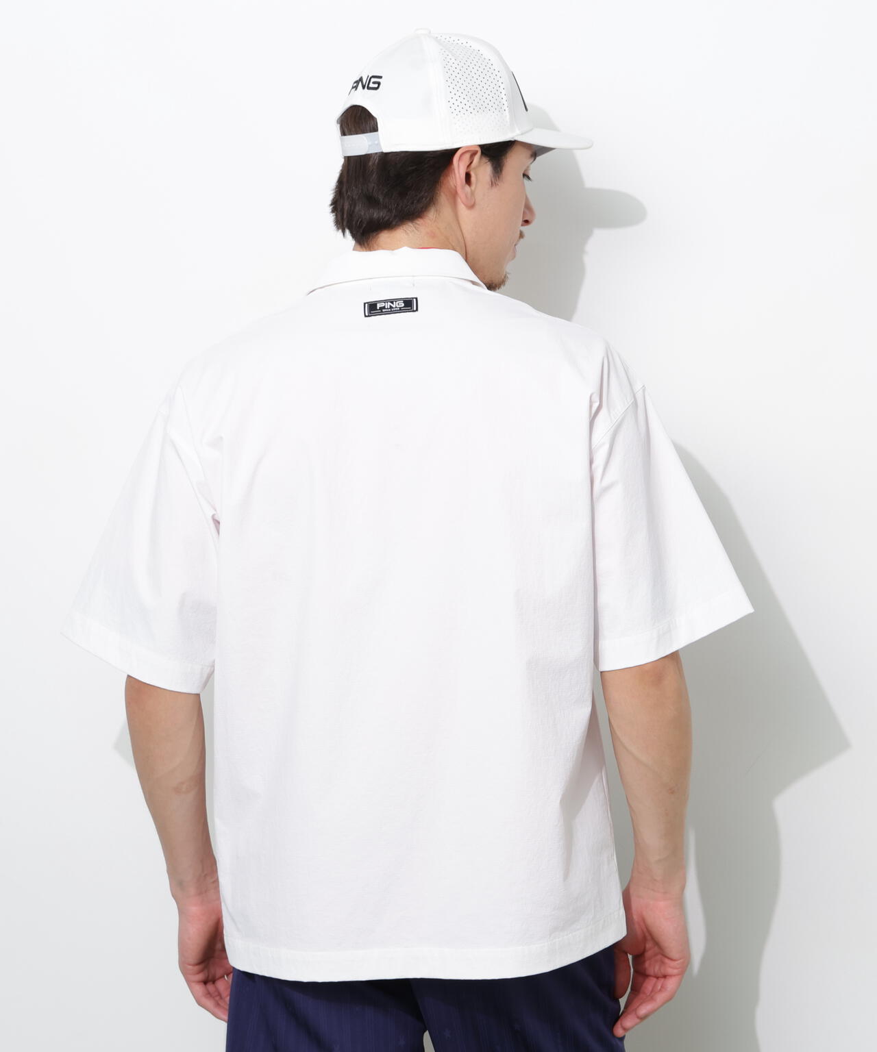 【PING APPAREL】ストレッチリップストップ半袖フルジップシャツ ＜NATIVE＞ (MENS)