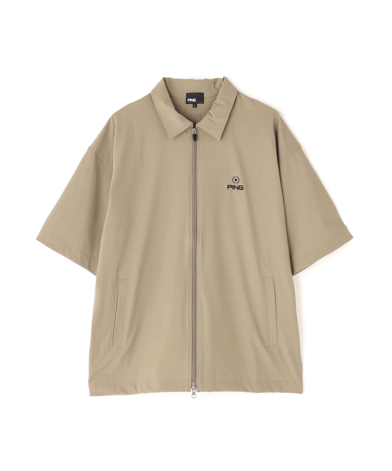 【PING APPAREL】ストレッチリップストップ半袖フルジップシャツ ＜NATIVE＞ (MENS)