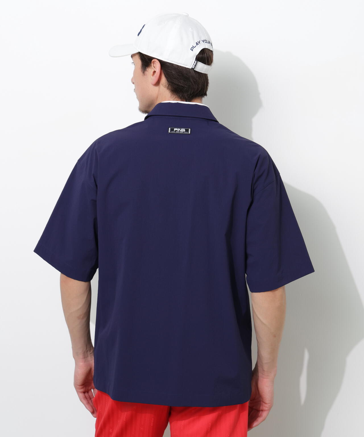 【PING APPAREL】ストレッチリップストップ半袖フルジップシャツ ＜NATIVE＞ (MENS)