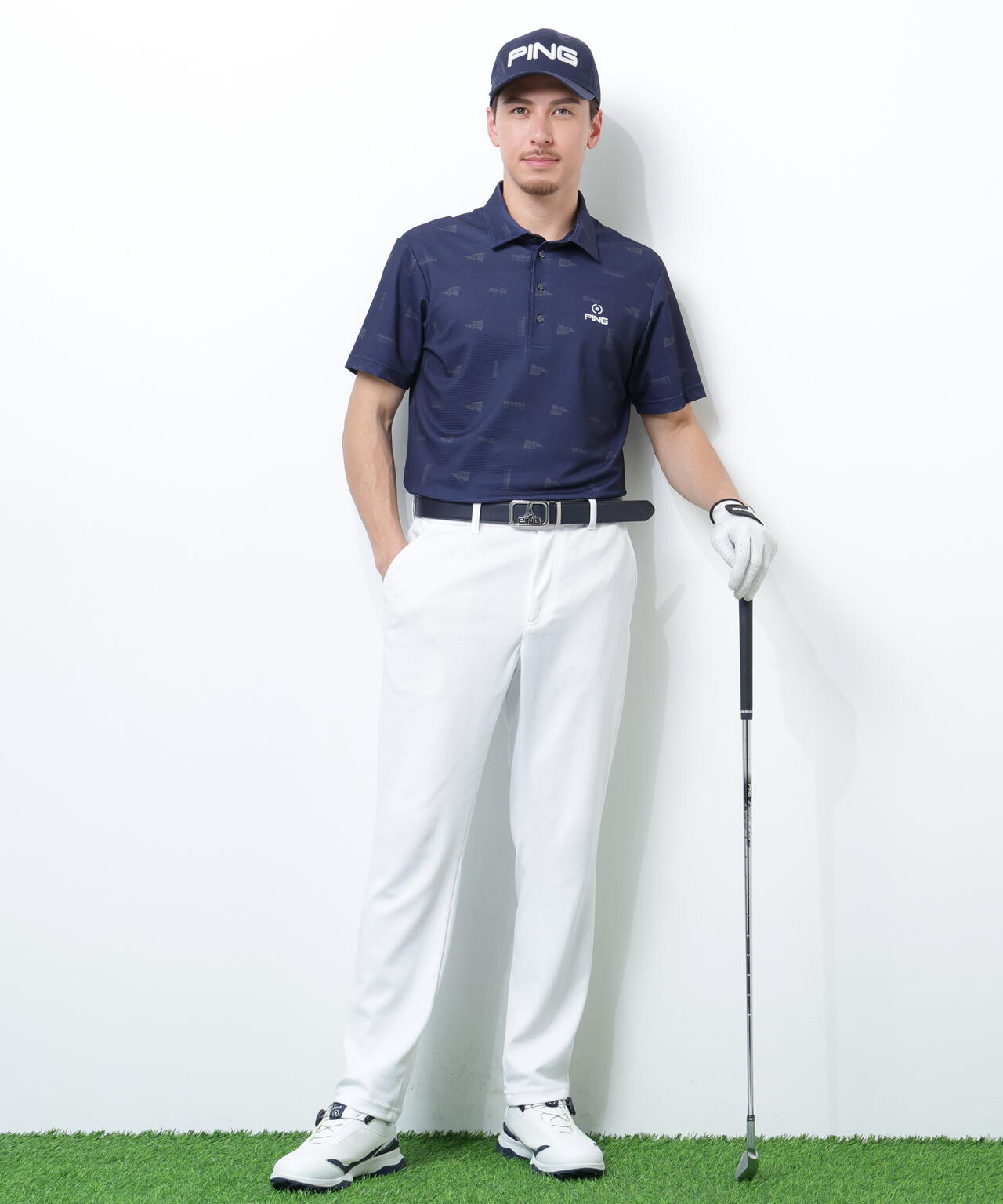 【PING APPAREL】全方向ストレッチダブルフェイスドライミックスアイストーンスウェットパンツ ＜NATIVE＞ (MENS)