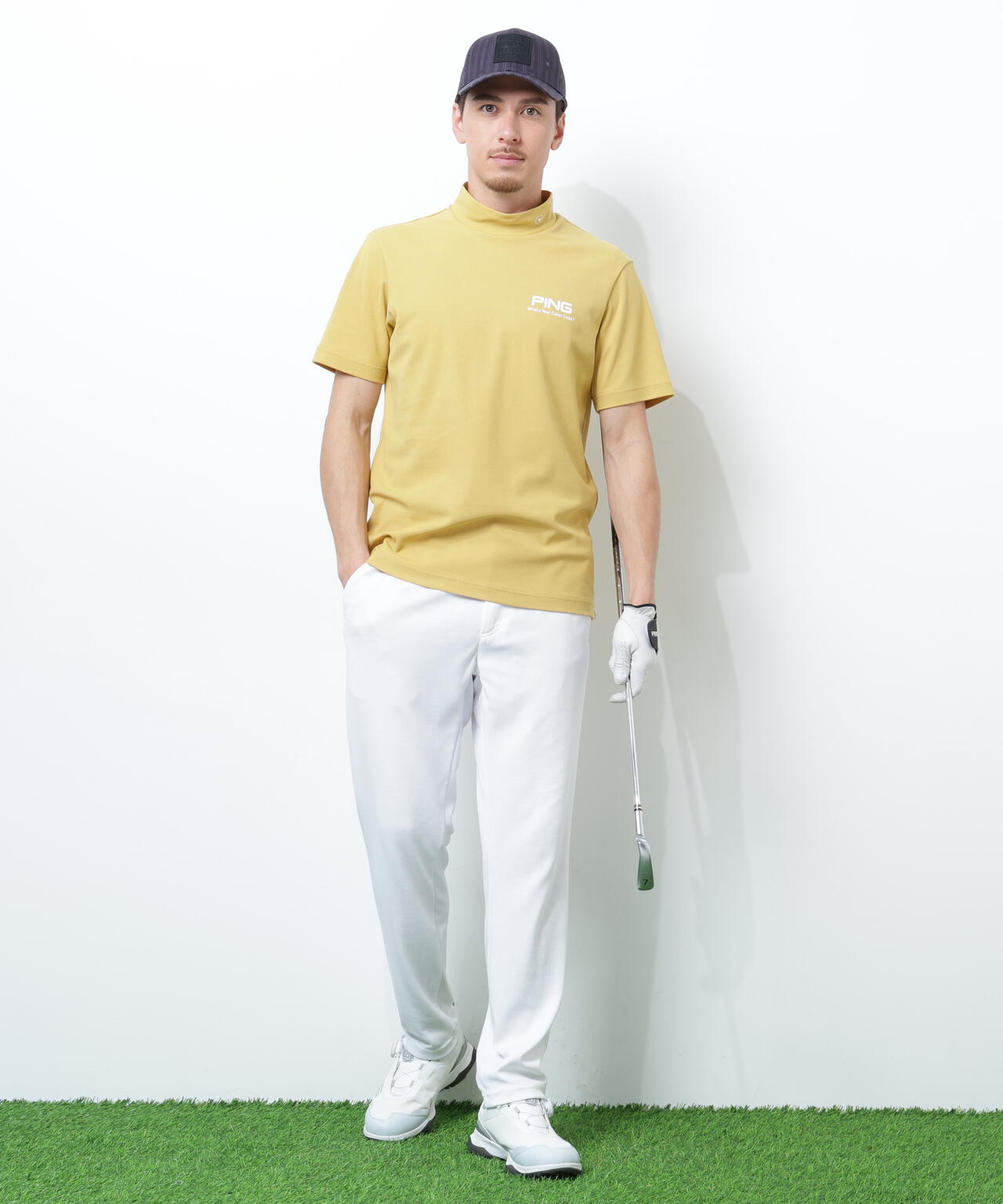 【PING APPAREL】全方向ストレッチダブルフェイスドライミックスアイストーンスウェットパンツ ＜NATIVE＞ (MENS)