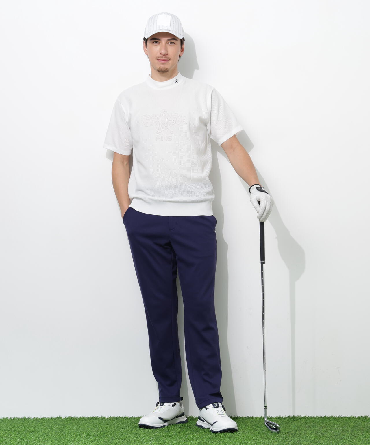 【PING APPAREL】全方向ストレッチダブルフェイスドライミックスアイストーンスウェットパンツ ＜NATIVE＞ (MENS)