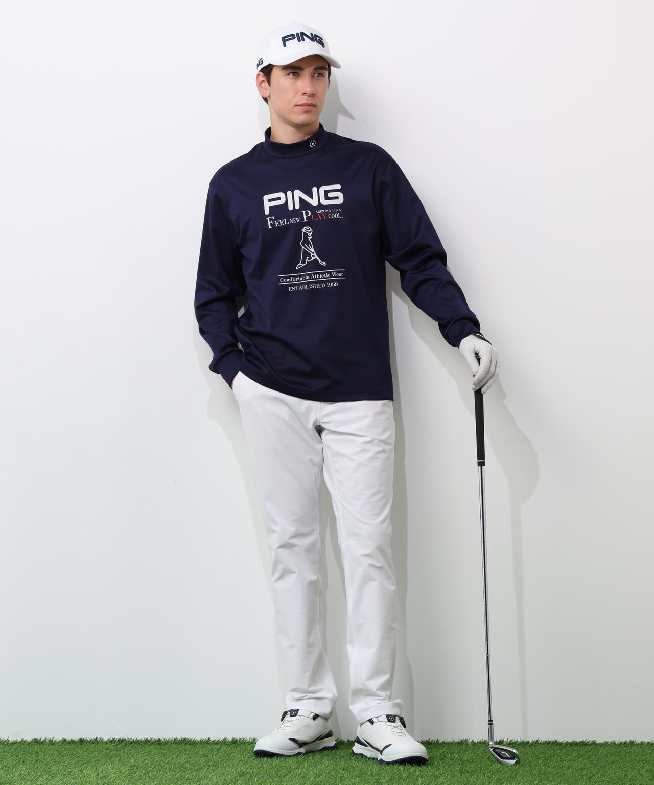 【PING APPAREL】全方向ストレッチツイルテーパードパンツ ＜NATIVE＞ (MENS)