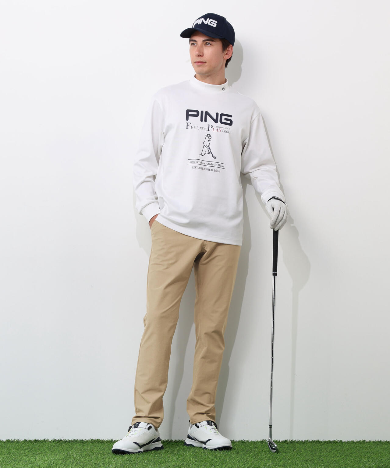【PING APPAREL】全方向ストレッチツイルテーパードパンツ ＜NATIVE＞ (MENS)