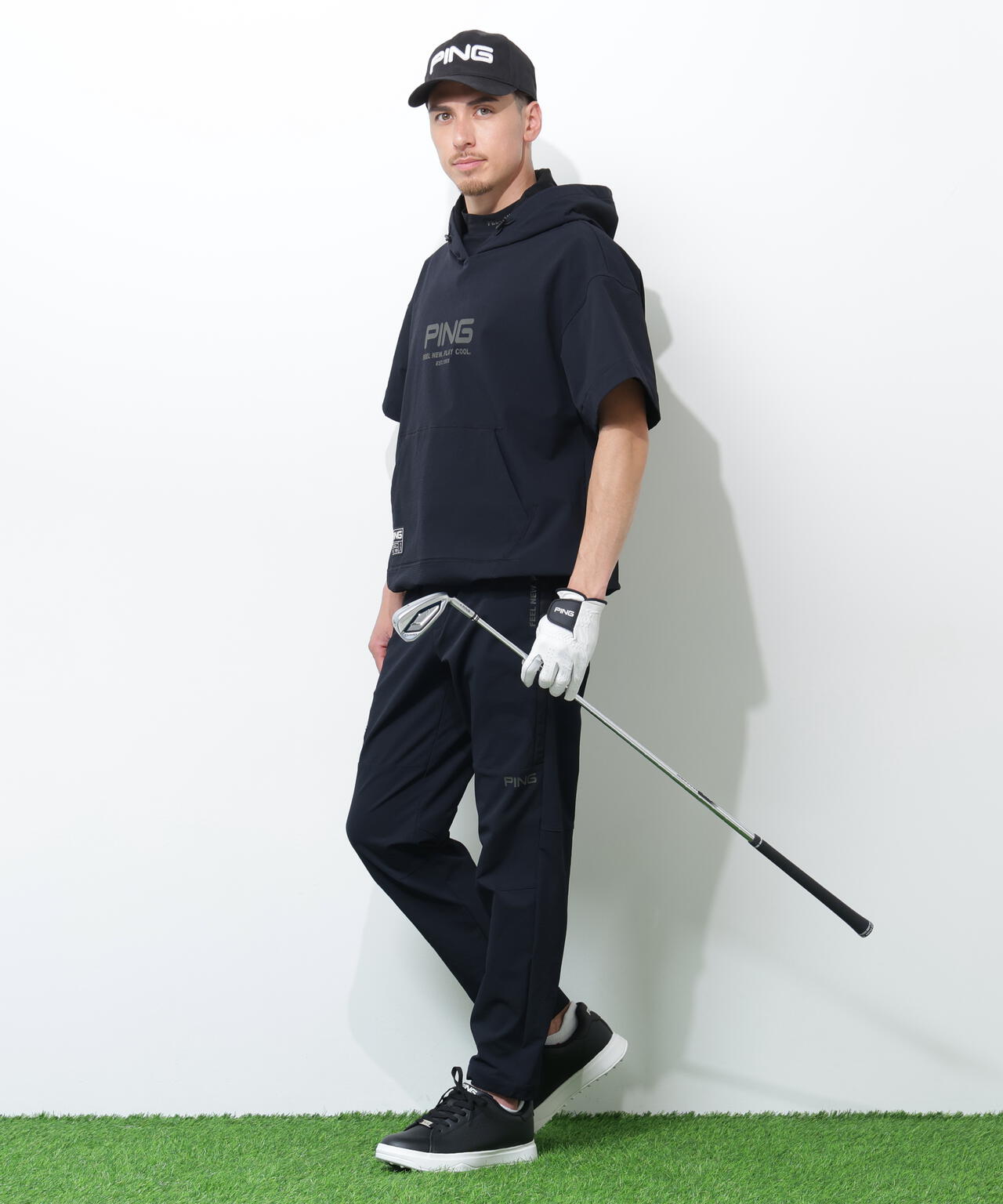 【PING APPAREL】全方向ストレッチ緯二重テーパードパンツ ＜GOLD＞ (MENS)