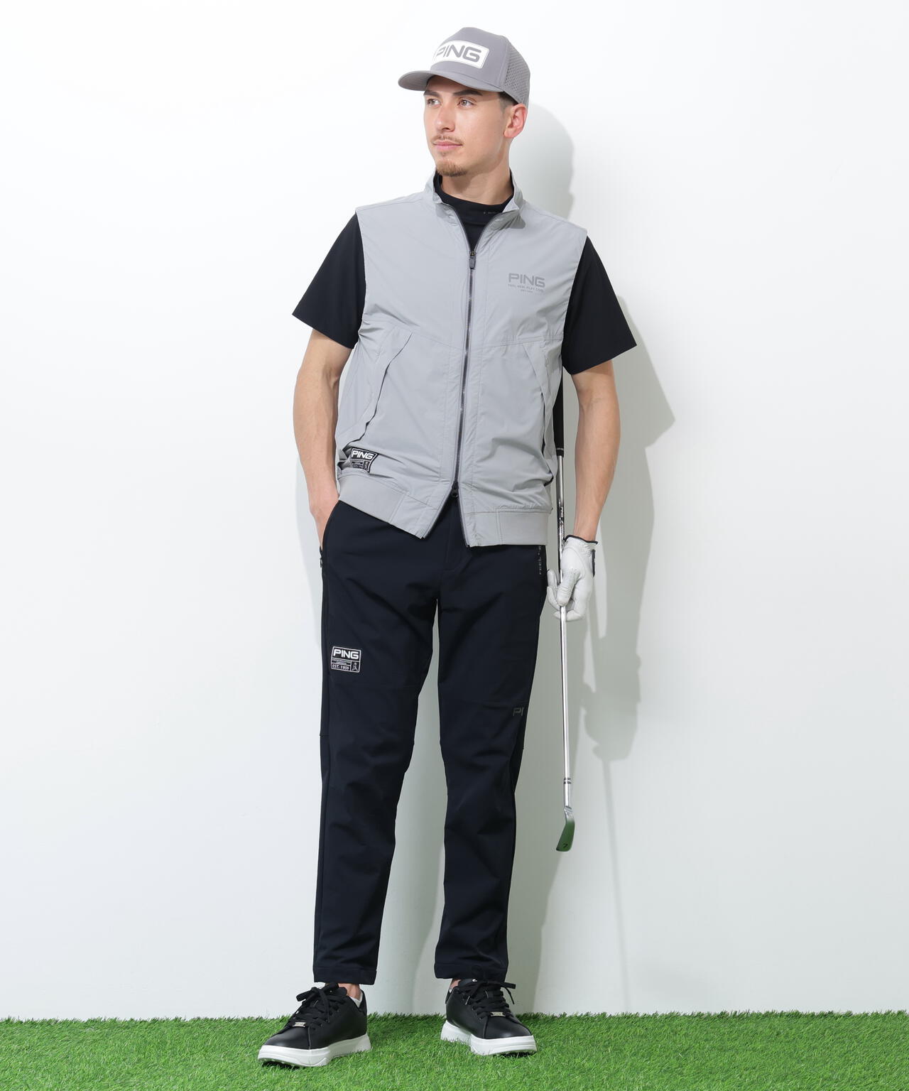 【PING APPAREL】全方向ストレッチ緯二重テーパードパンツ ＜GOLD＞ (MENS)