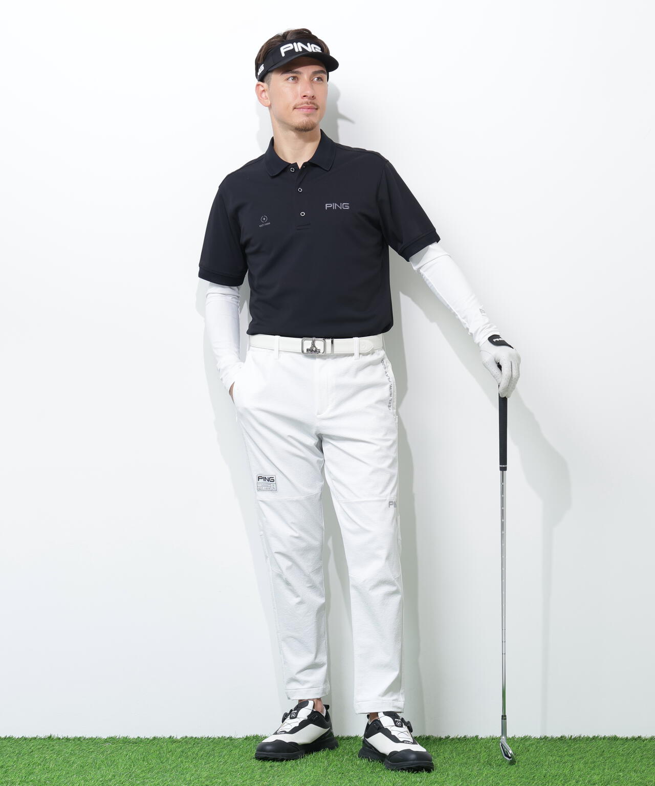 【PING APPAREL】全方向ストレッチ緯二重テーパードパンツ ＜GOLD＞ (MENS)