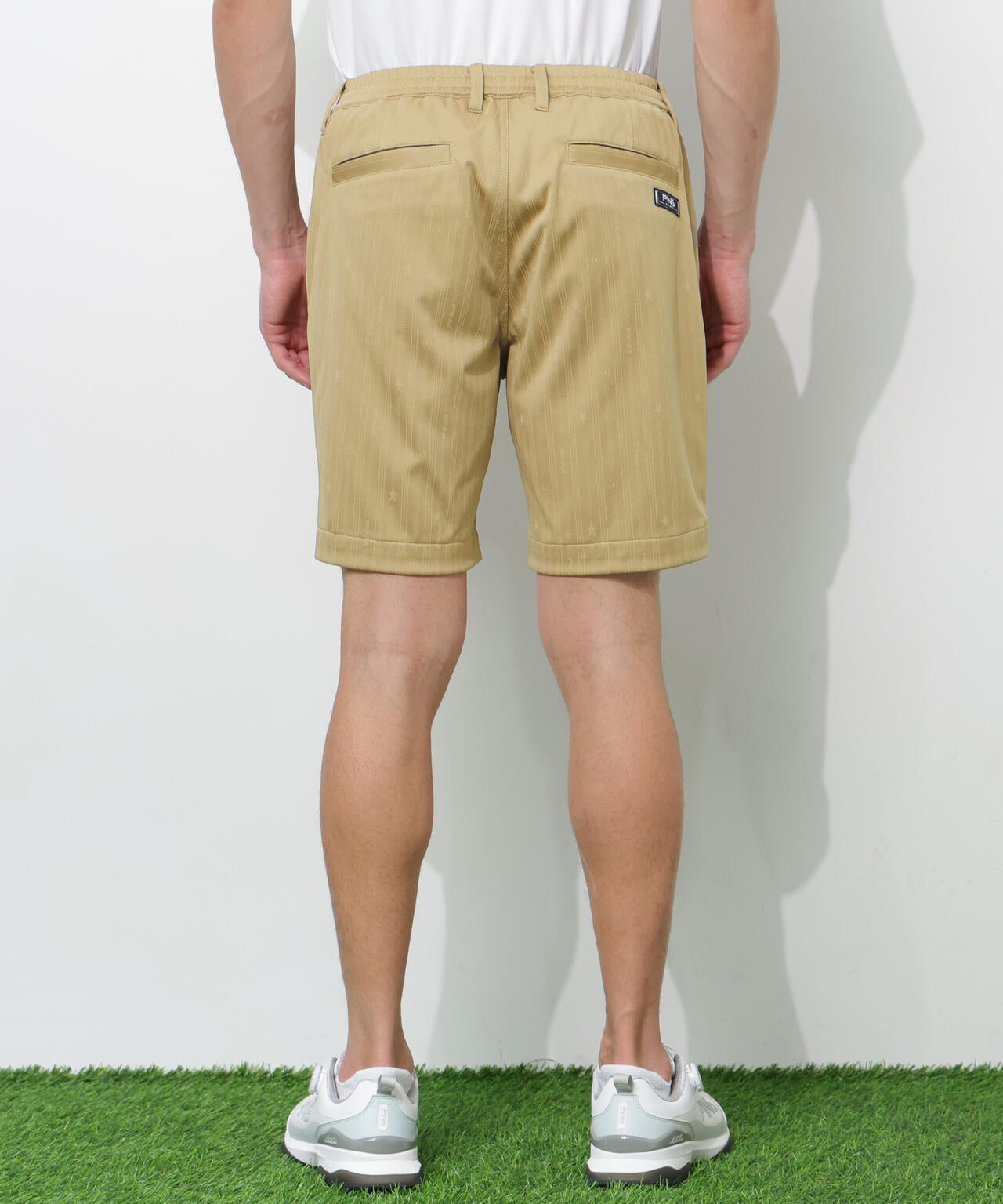 【PING APPAREL】全方向ストレッチ凸凹ストライプジャカードショートパンツ ＜NATIVE＞ (MENS)