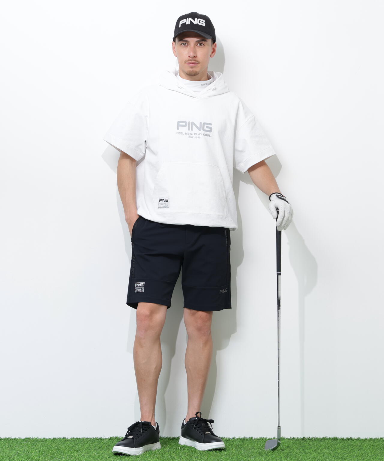 【PING APPAREL】全方向ストレッチ 緯二重ショートパンツ ＜GOLD＞ (MENS)
