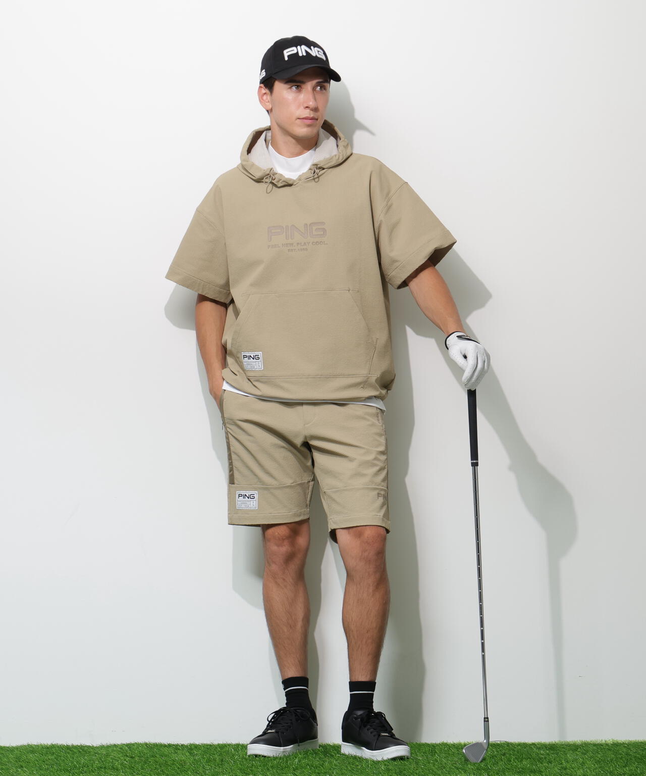 【PING APPAREL】全方向ストレッチ 緯二重ショートパンツ ＜GOLD＞ (MENS)