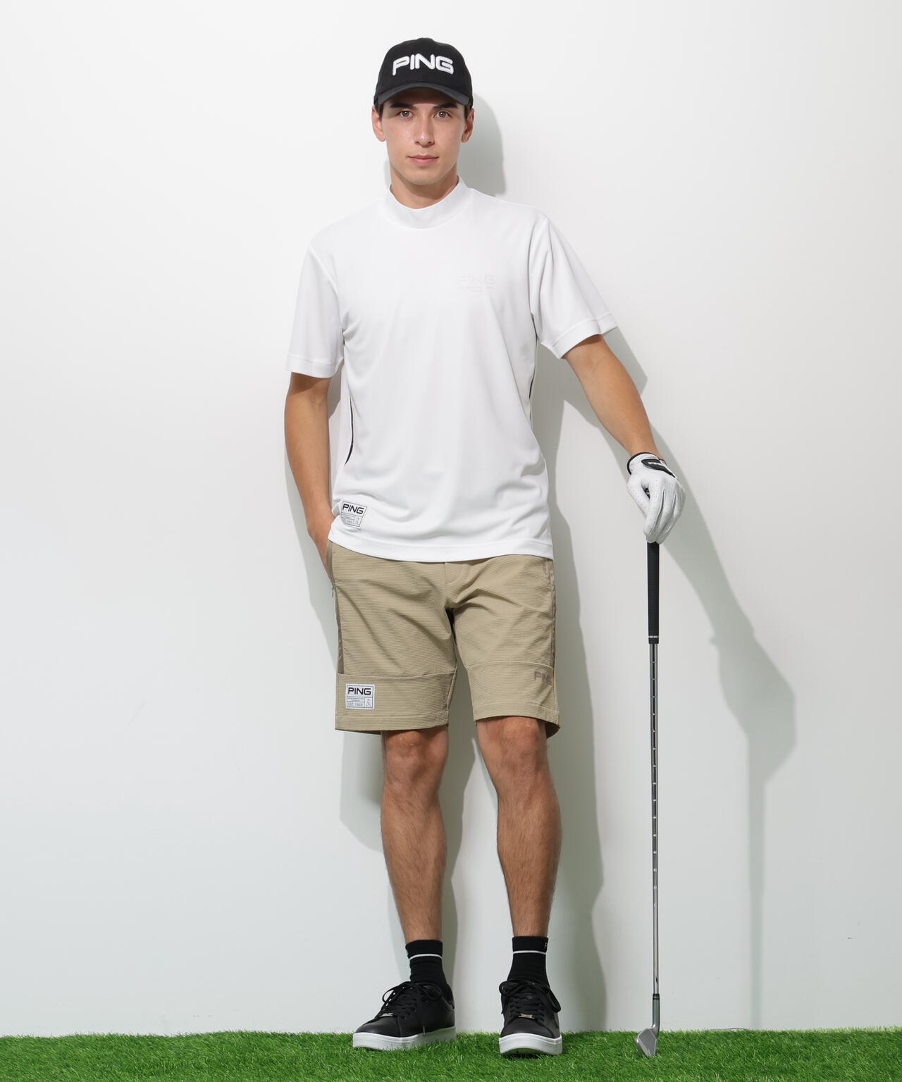 【PING APPAREL】全方向ストレッチ 緯二重ショートパンツ ＜GOLD＞ (MENS)