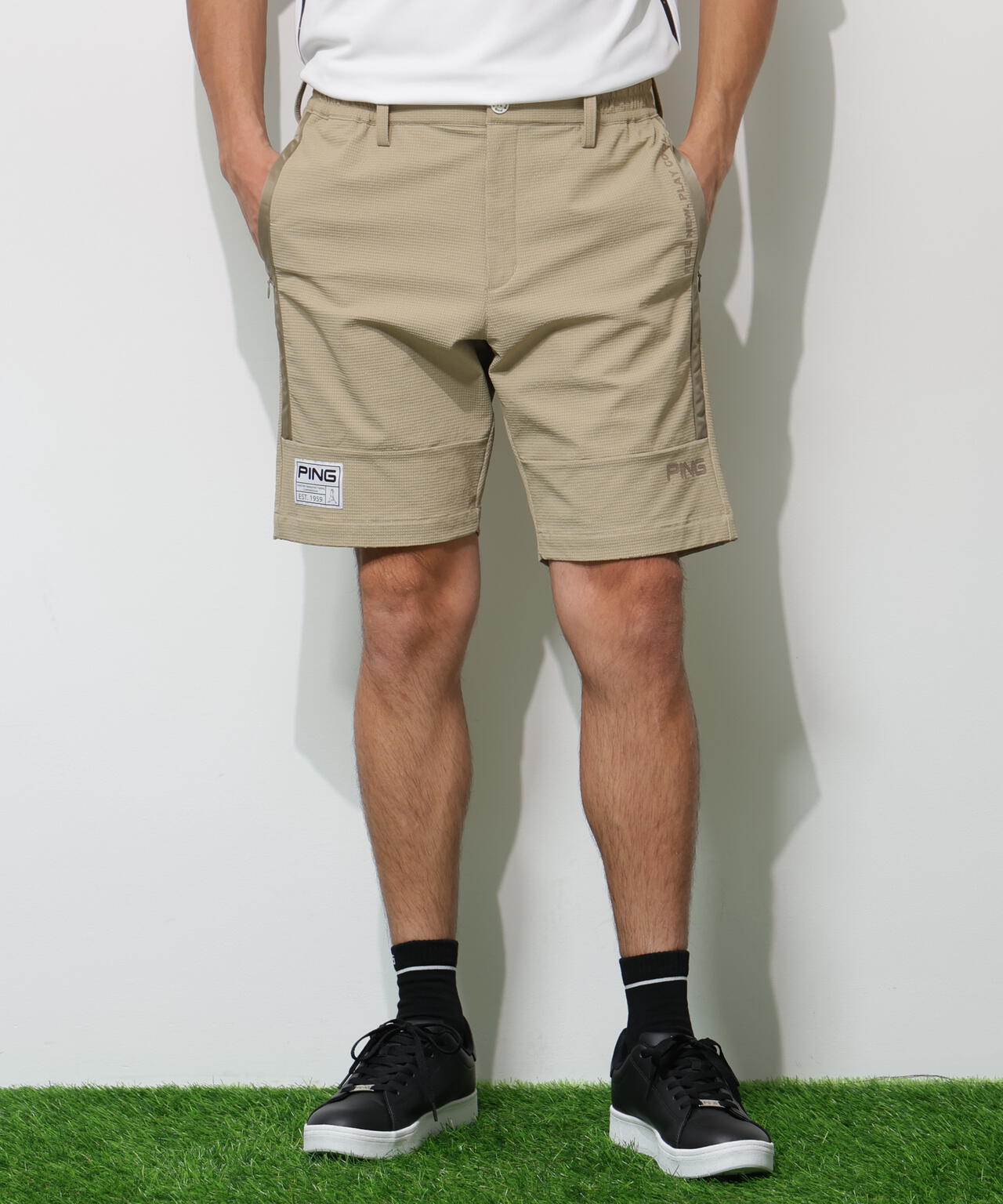 【PING APPAREL】全方向ストレッチ 緯二重ショートパンツ ＜GOLD＞ (MENS)