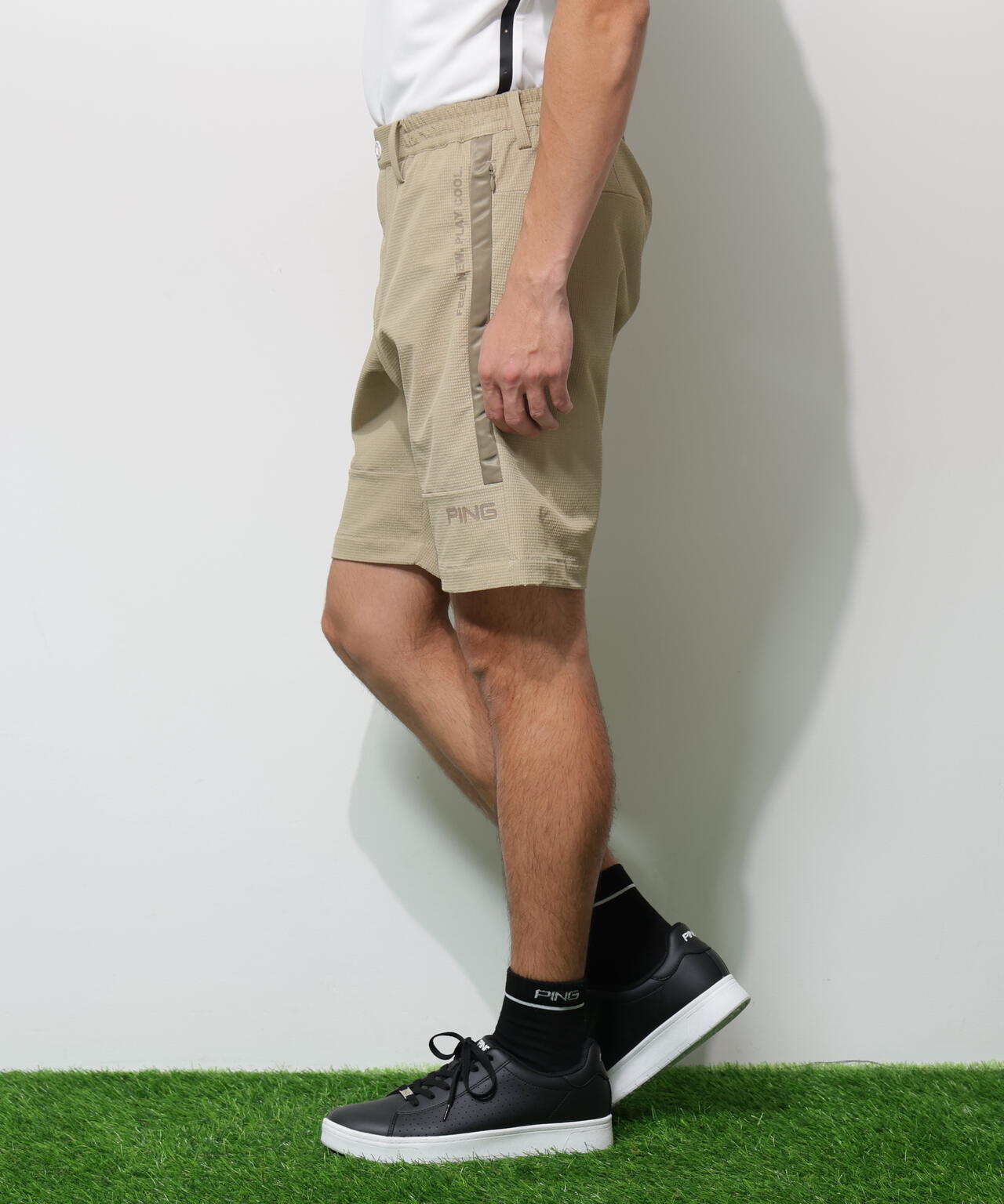 【PING APPAREL】全方向ストレッチ 緯二重ショートパンツ ＜GOLD＞ (MENS)