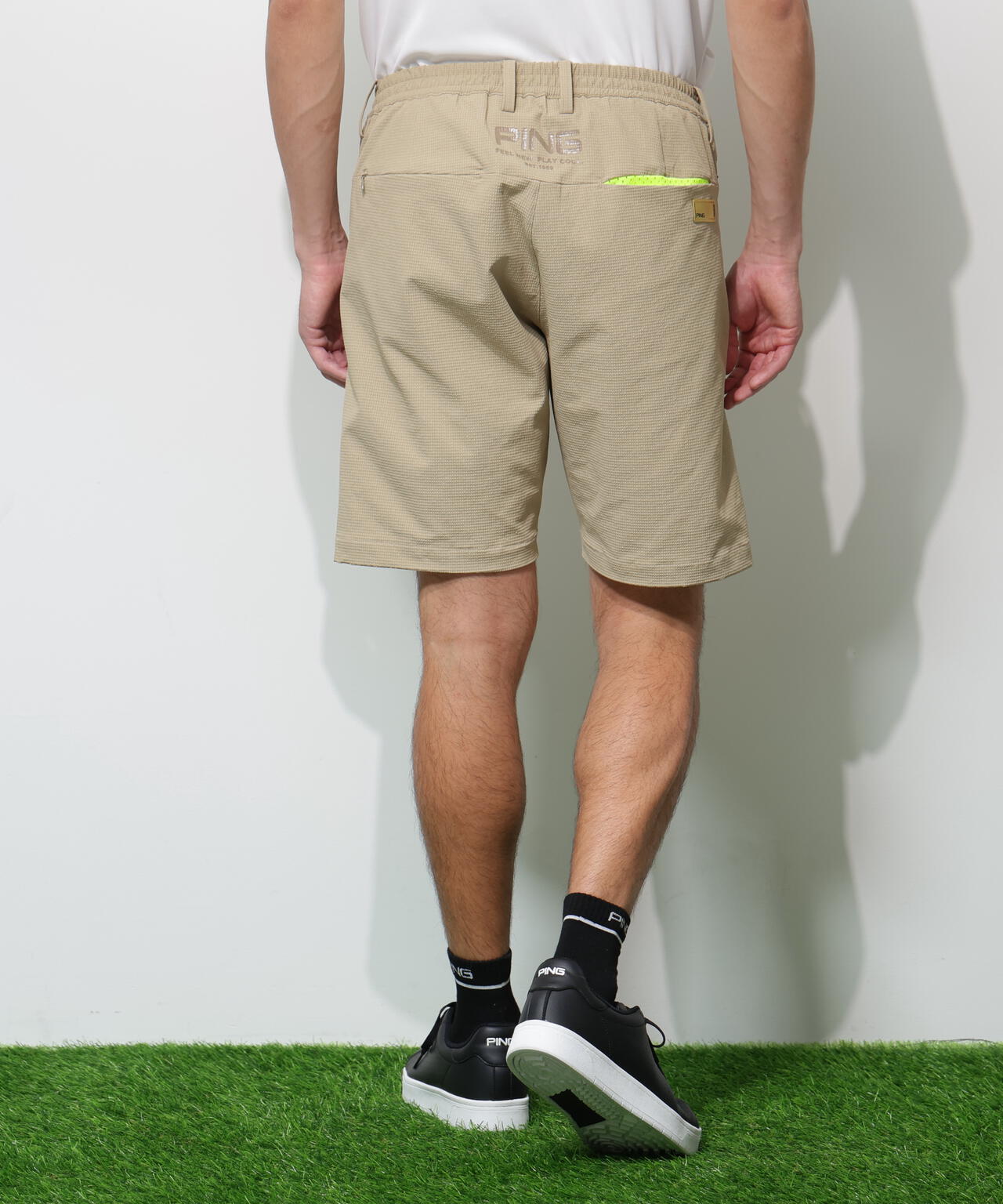 【PING APPAREL】全方向ストレッチ 緯二重ショートパンツ ＜GOLD＞ (MENS)