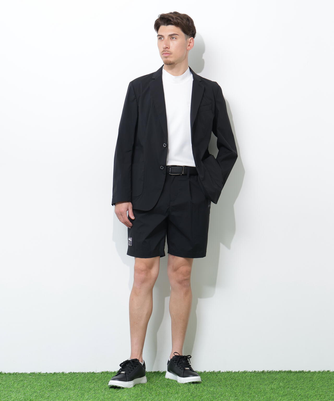 【PING APPAREL】ドライタッチナイロンストレッチタフタショートパンツ ＜GOLD＞ (MENS)