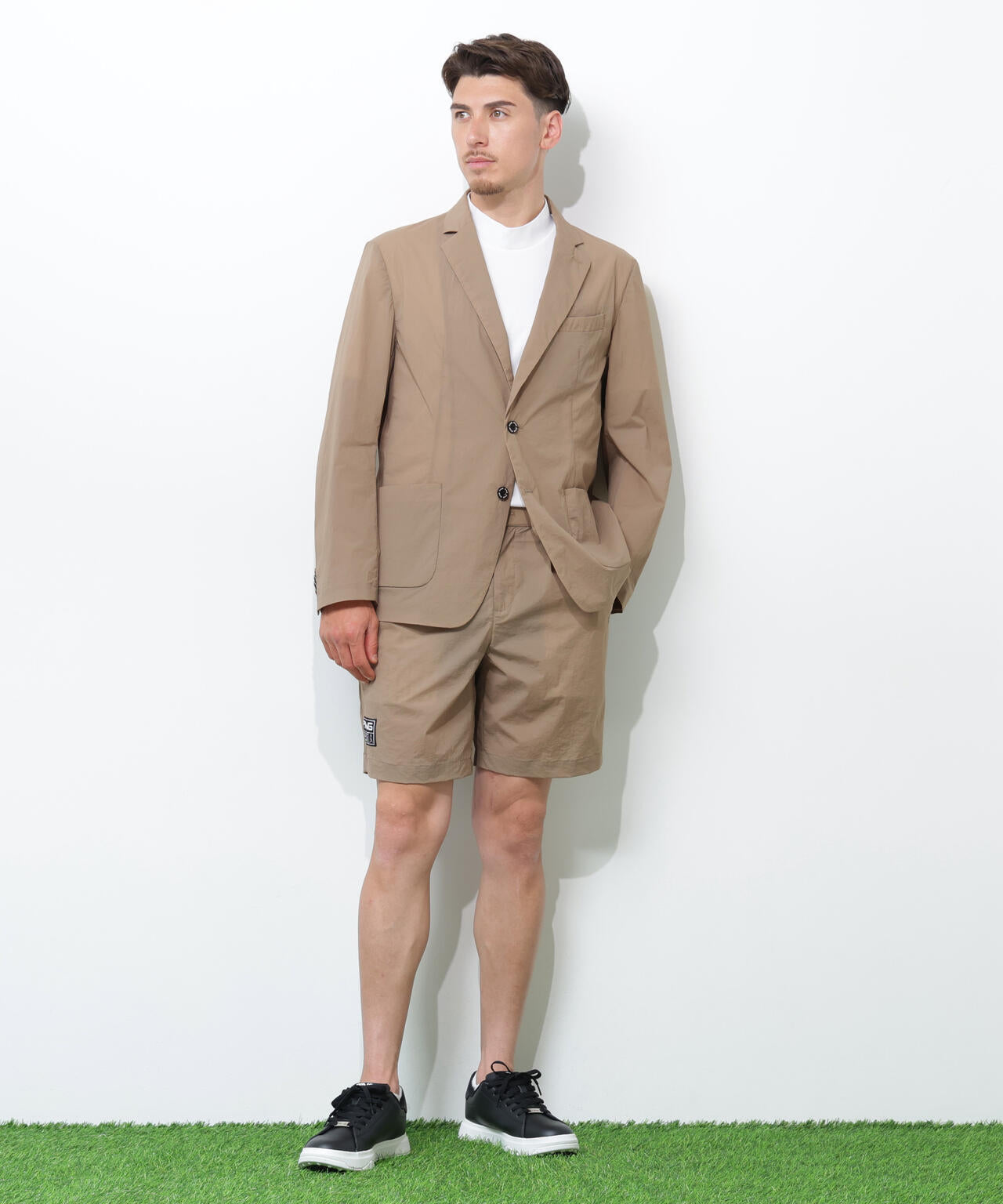【PING APPAREL】ドライタッチナイロンストレッチタフタショートパンツ ＜GOLD＞ (MENS)