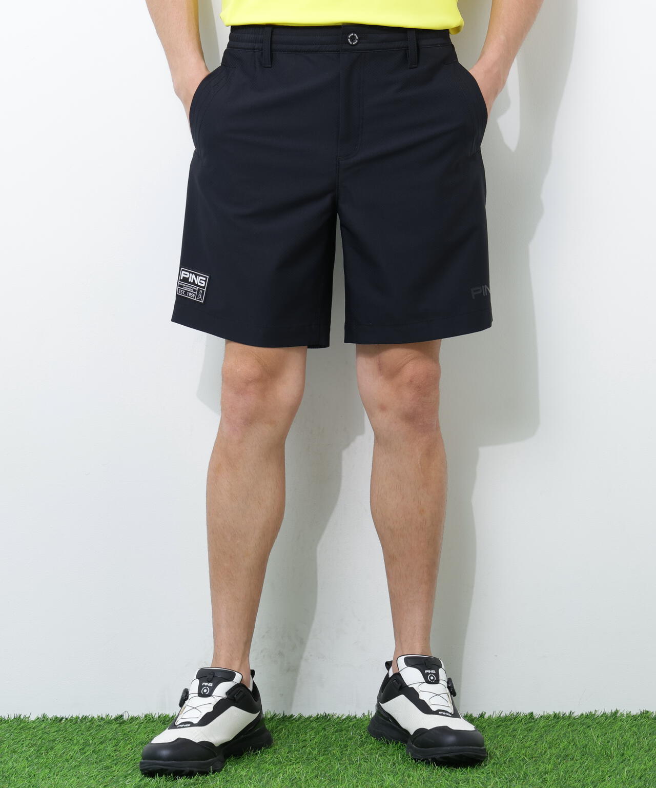 【PING APPAREL】【UVカット・透け防止・ストレッチ】ドビーショートパンツ ＜GOLD＞ (MENS)