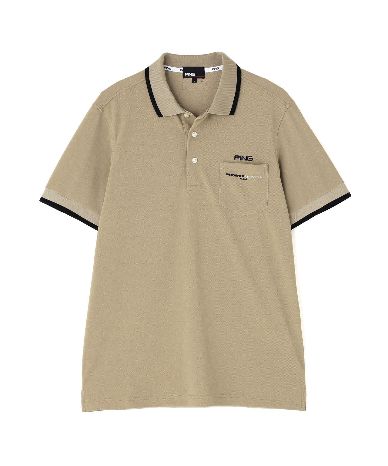 【PING APPAREL】スナップテックス半袖ラインポロシャツ ＜NATIVE＞ (MENS)